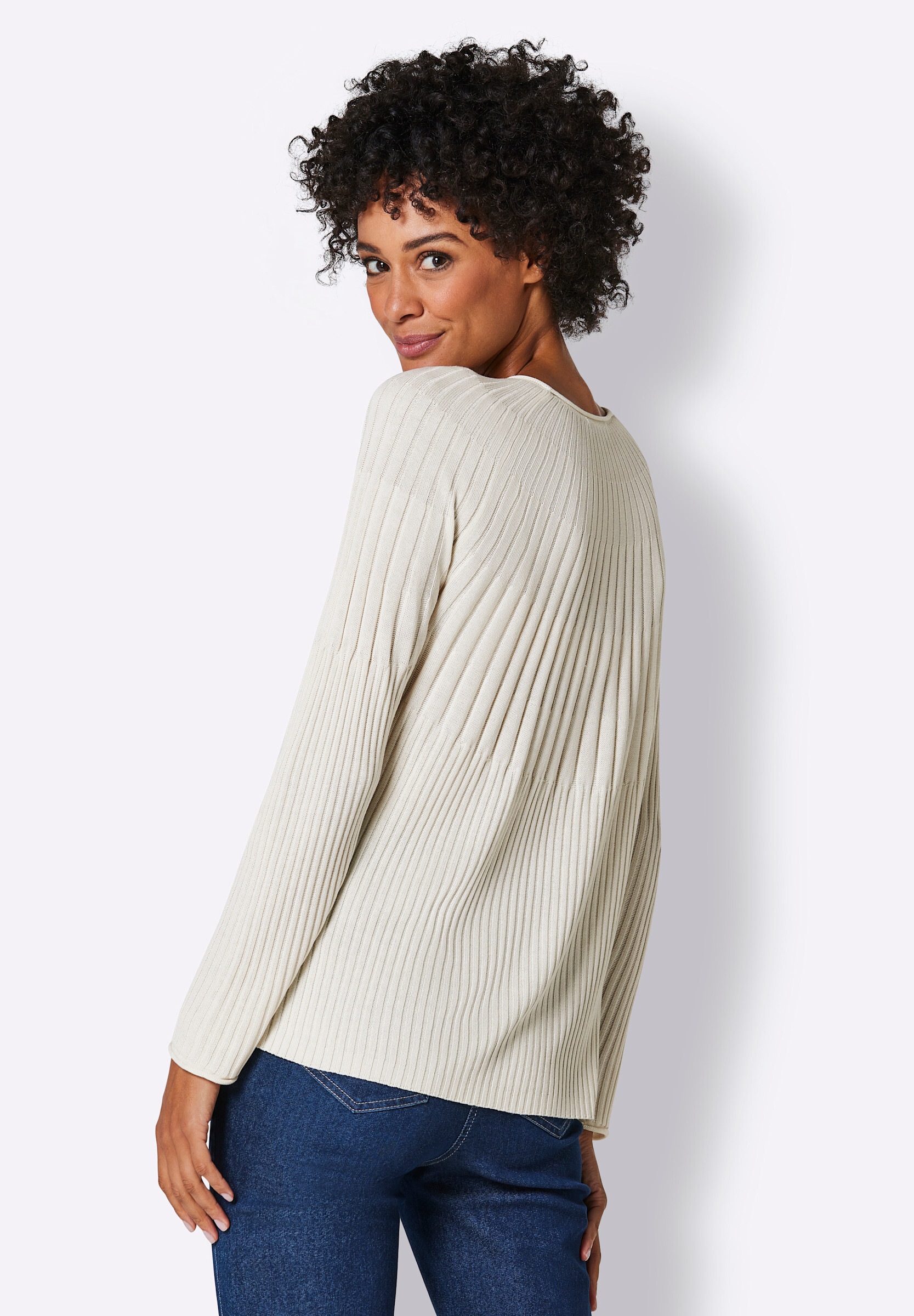 creation L Strickpullover »Seiden-Kaschmir-Pullover Feinstrickpullover mit Raglan-Ärmeln«