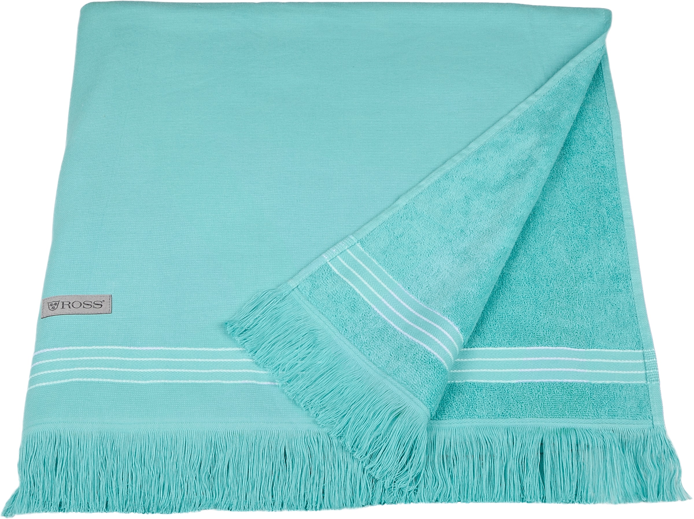 ROSS Hamamtuch »Hamam«, (Packung, 1 St., 1 Hamamtuch), idealer Begleiter für Strand, Sauna oder Wellnessbereich