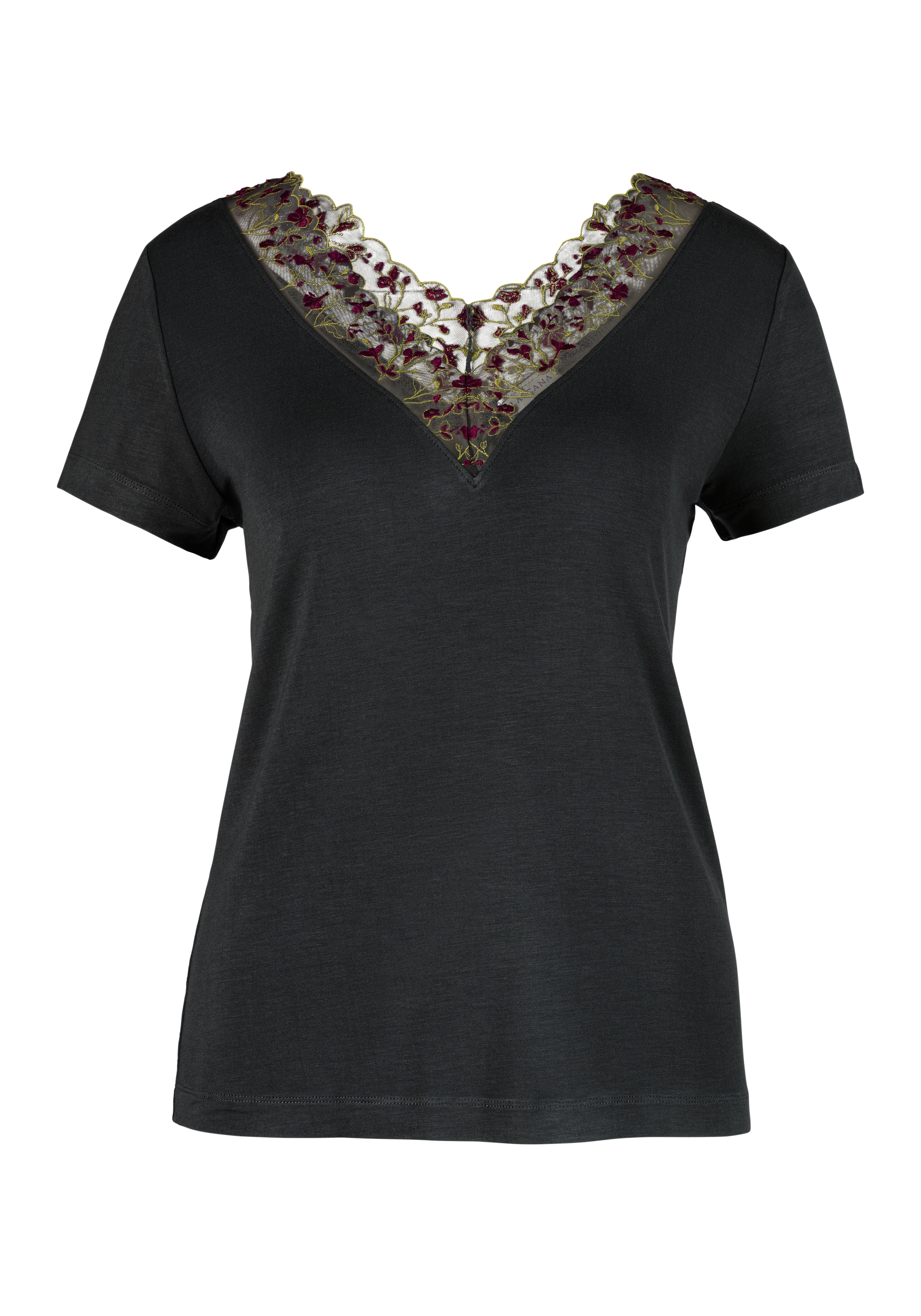 LASCANA Pyjama Set, 2 mit bunten Spitzendetails