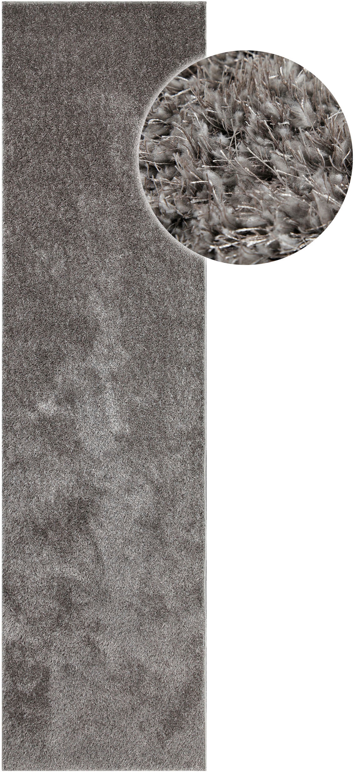 my home Hochflor-Teppich »Nickolas, auch als Läufer erhältlich«, rechteckig, 30 mm Höhe, Langflor, Shaggy, weicher Hochflor, uni farben, mit Glanz, Wohnzimmer