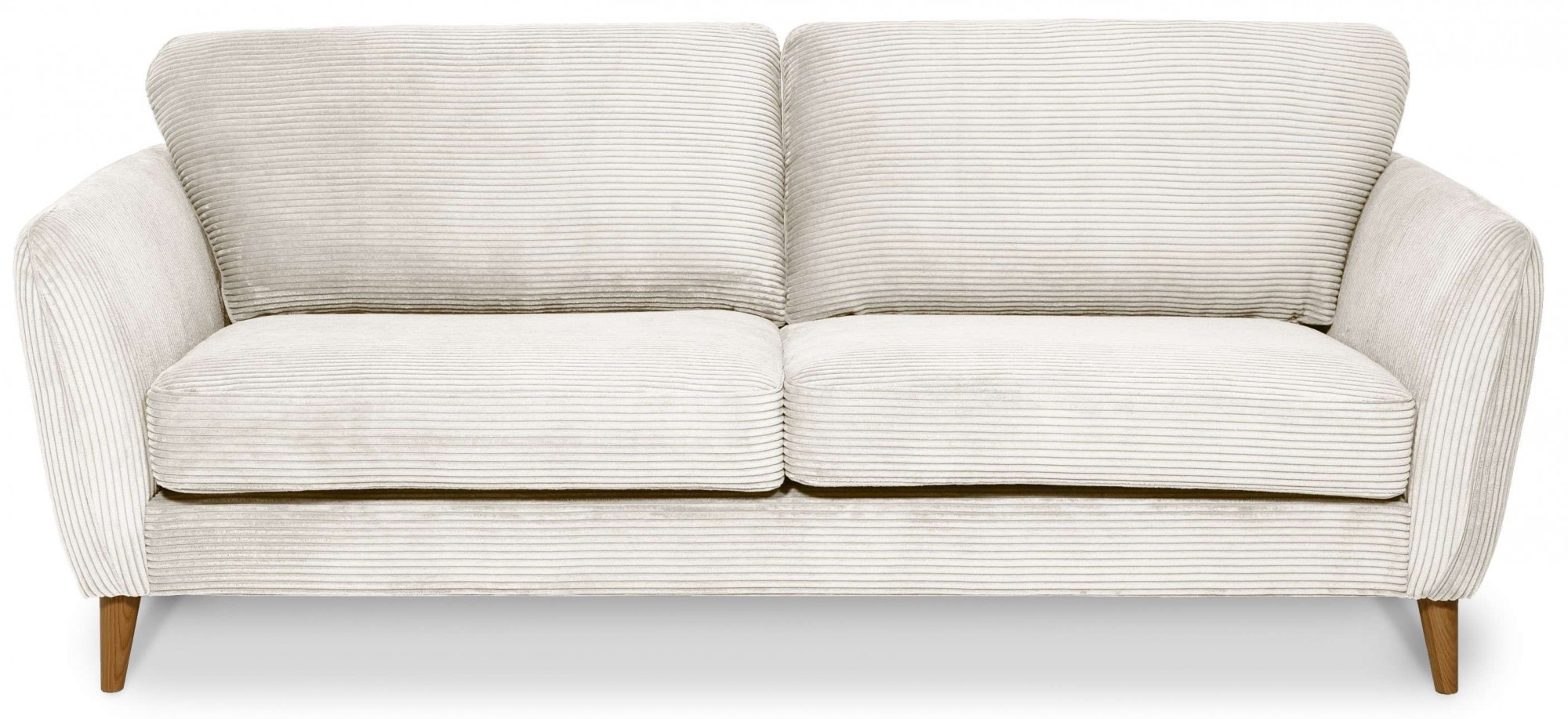 Home affaire 3-Sitzer »MARSEILLE 3er Sofa 206 cm, Cord, Flachgewebe, Struktur, Webstoff«, Massivholzbeine Eiche, Landhausstil, Wellenunterfederung
