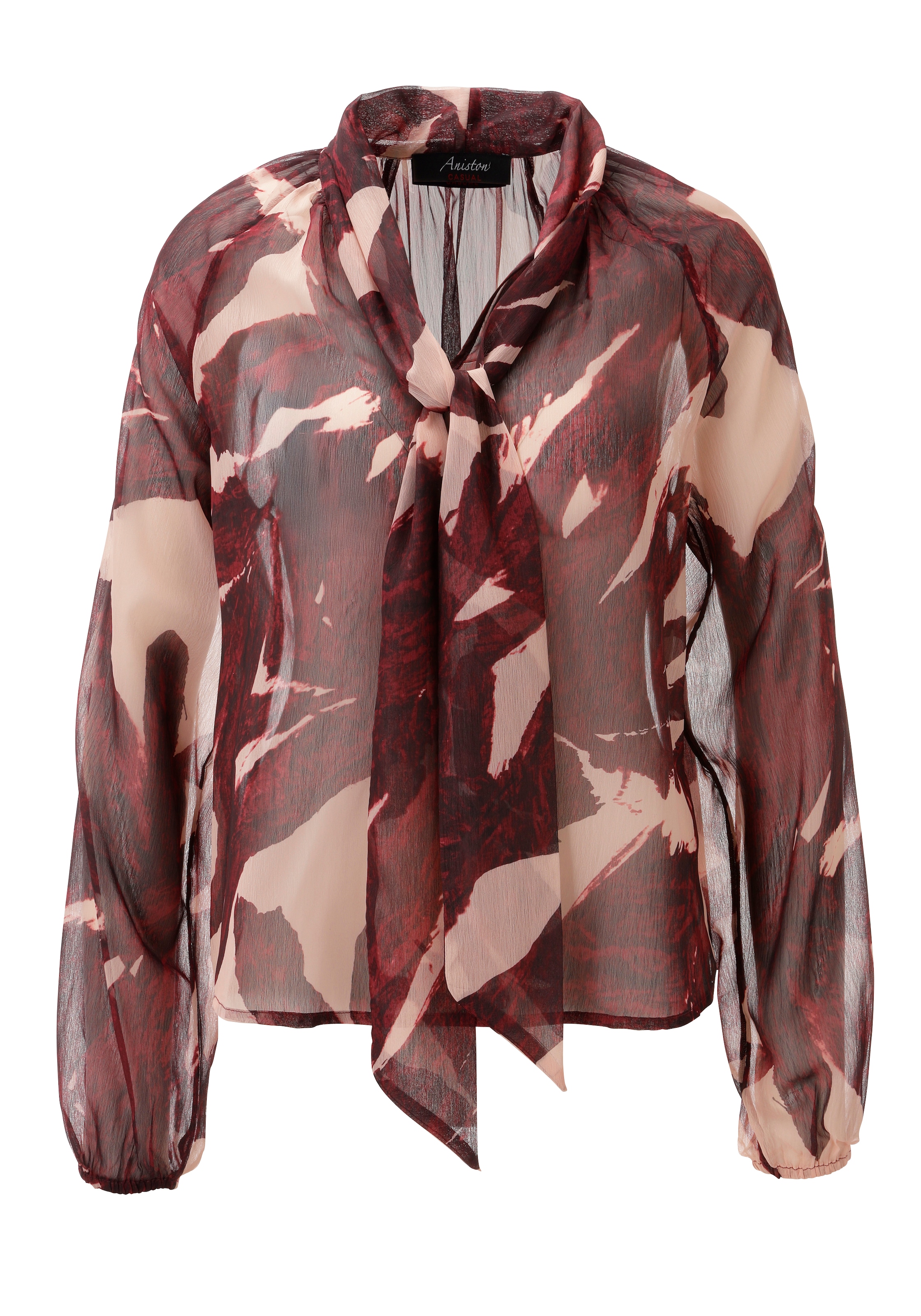 Aniston CASUAL Schlupfbluse mit trendfarbenem, grafischen Muster - NEUE KOLLEKTION