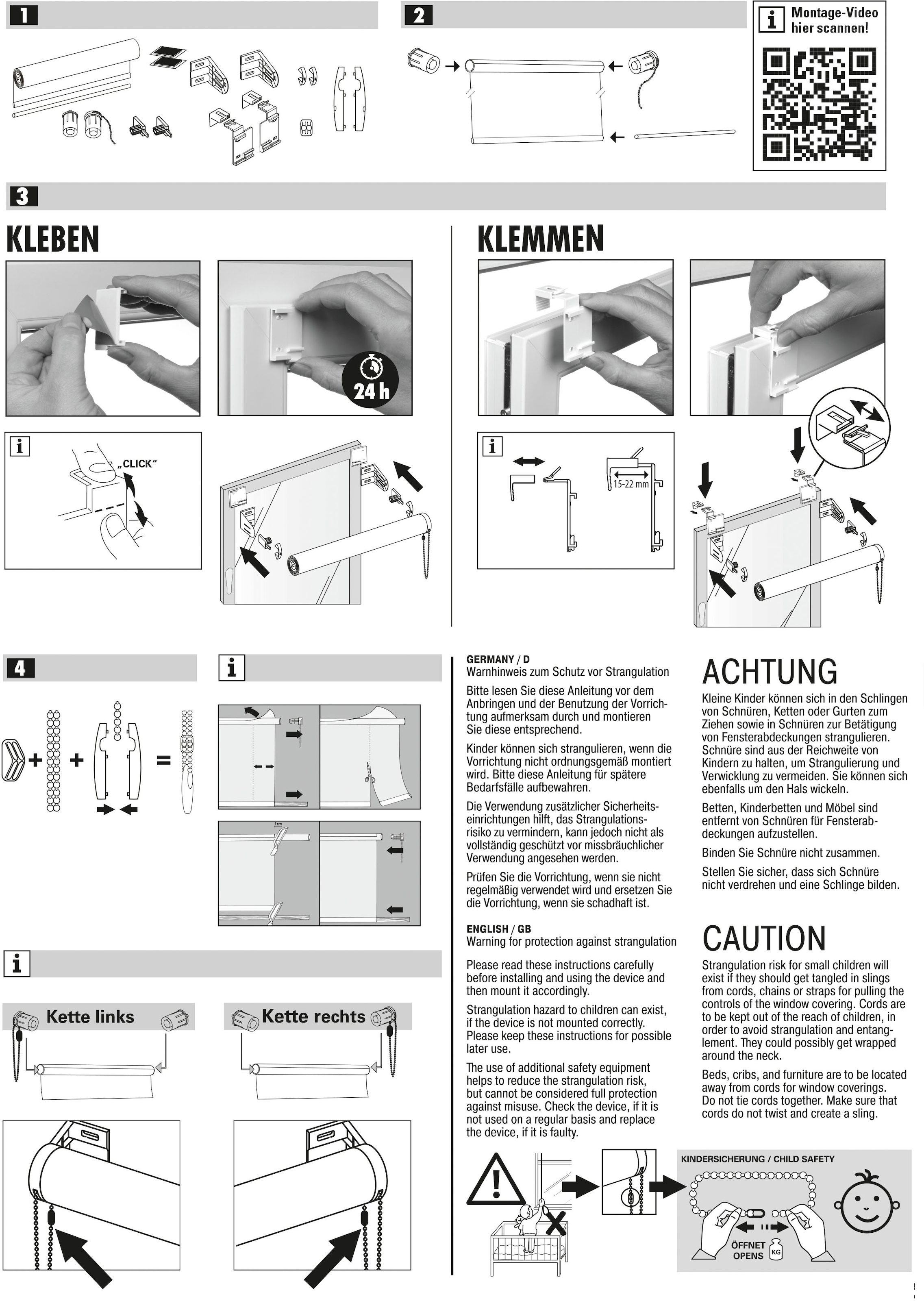 GARDINIA Rollo »Shaun« blickdicht Sichtschutz mit Bohren/ohne Bohren freihängend Rautenmuster als die Wolle