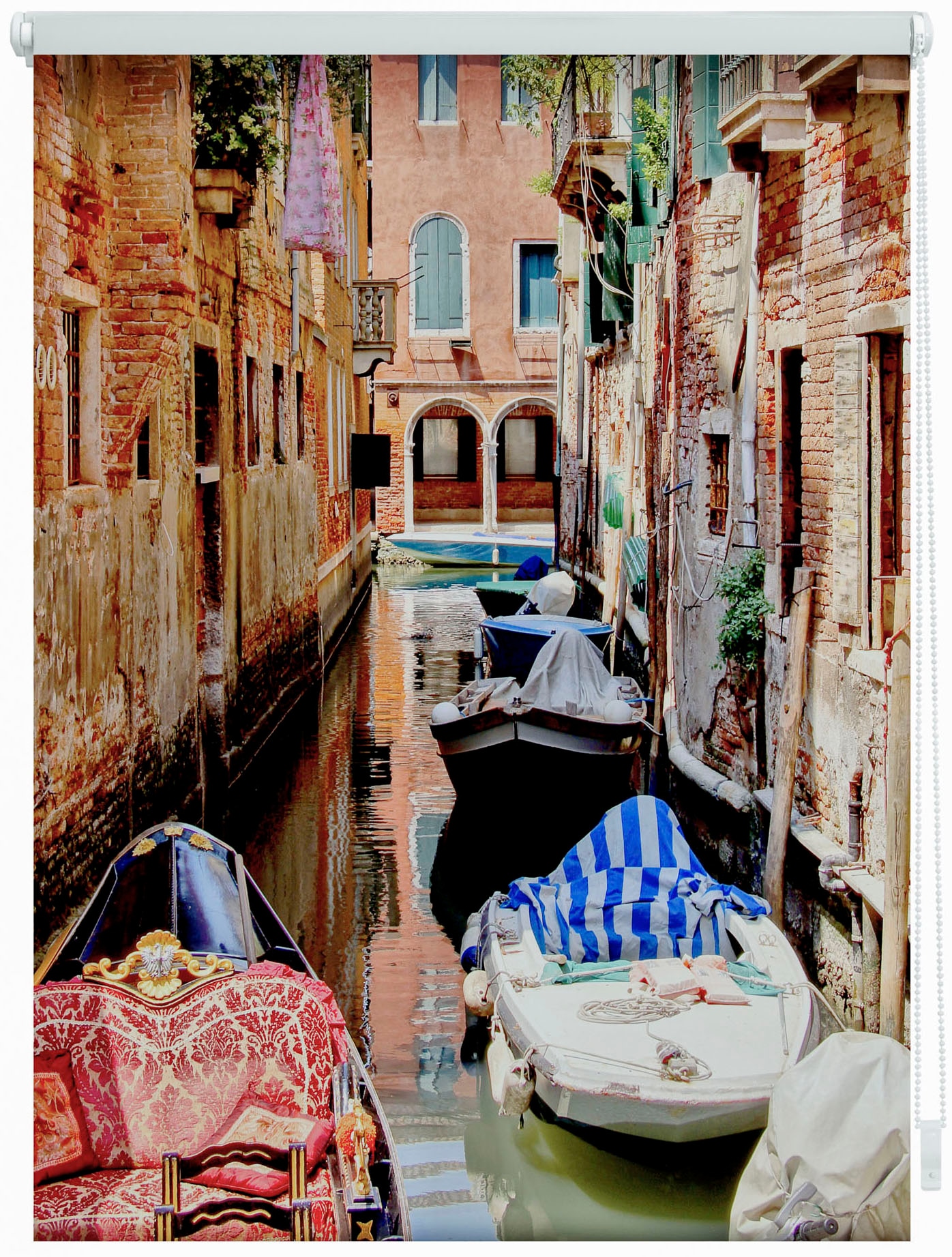 LICHTBLICK ORIGINAL Seitenzugrollo »Klemmfix Motiv Venedig Gondola«,  Lichtschutz, ohne Bohren, freihängend, bedruckt kaufen bei OTTO