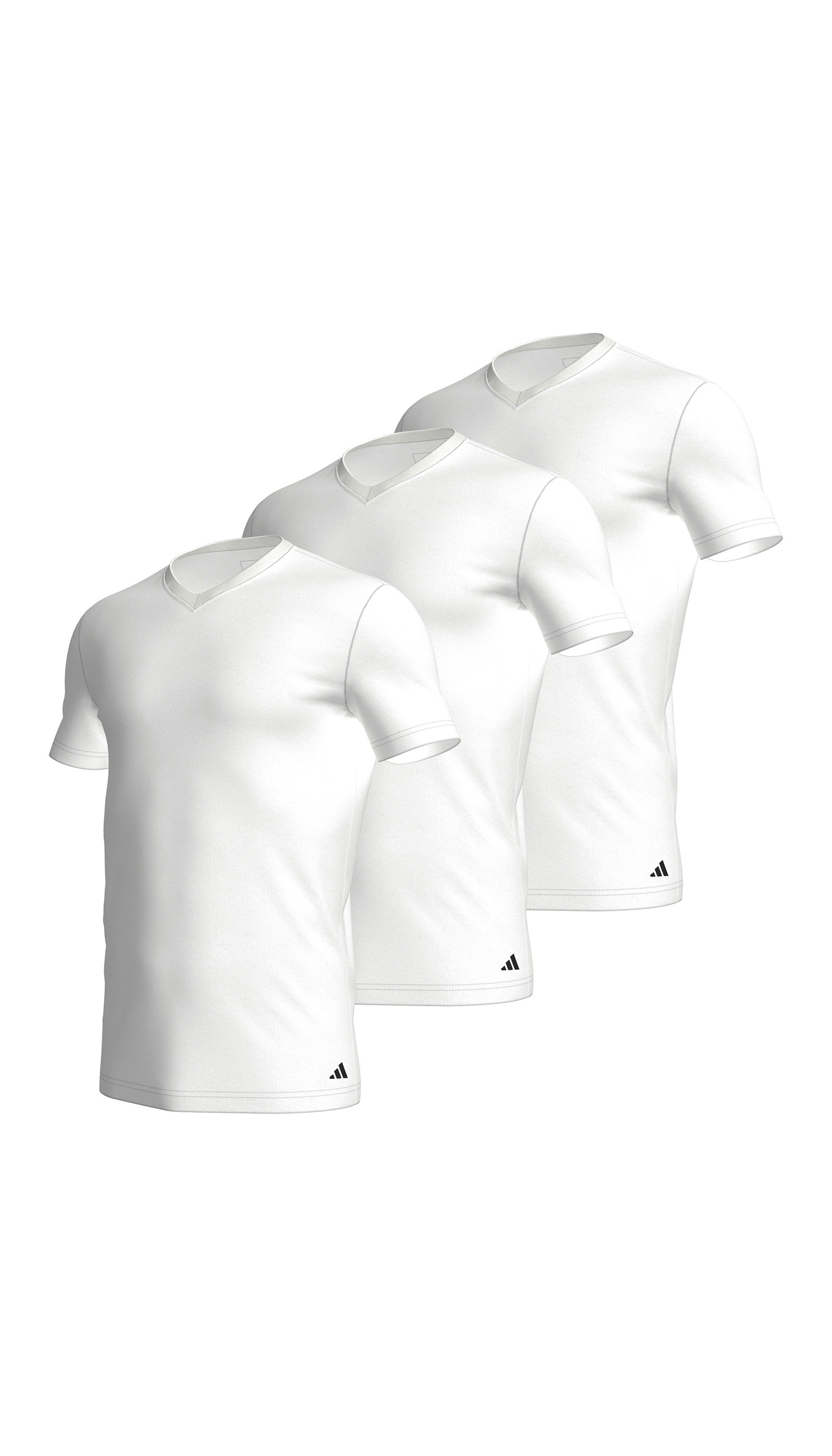 adidas Sportswear T-Shirt »Active Core Cotton«, (3er Pack), V-Ausschnitt, Kurzarm, bequem