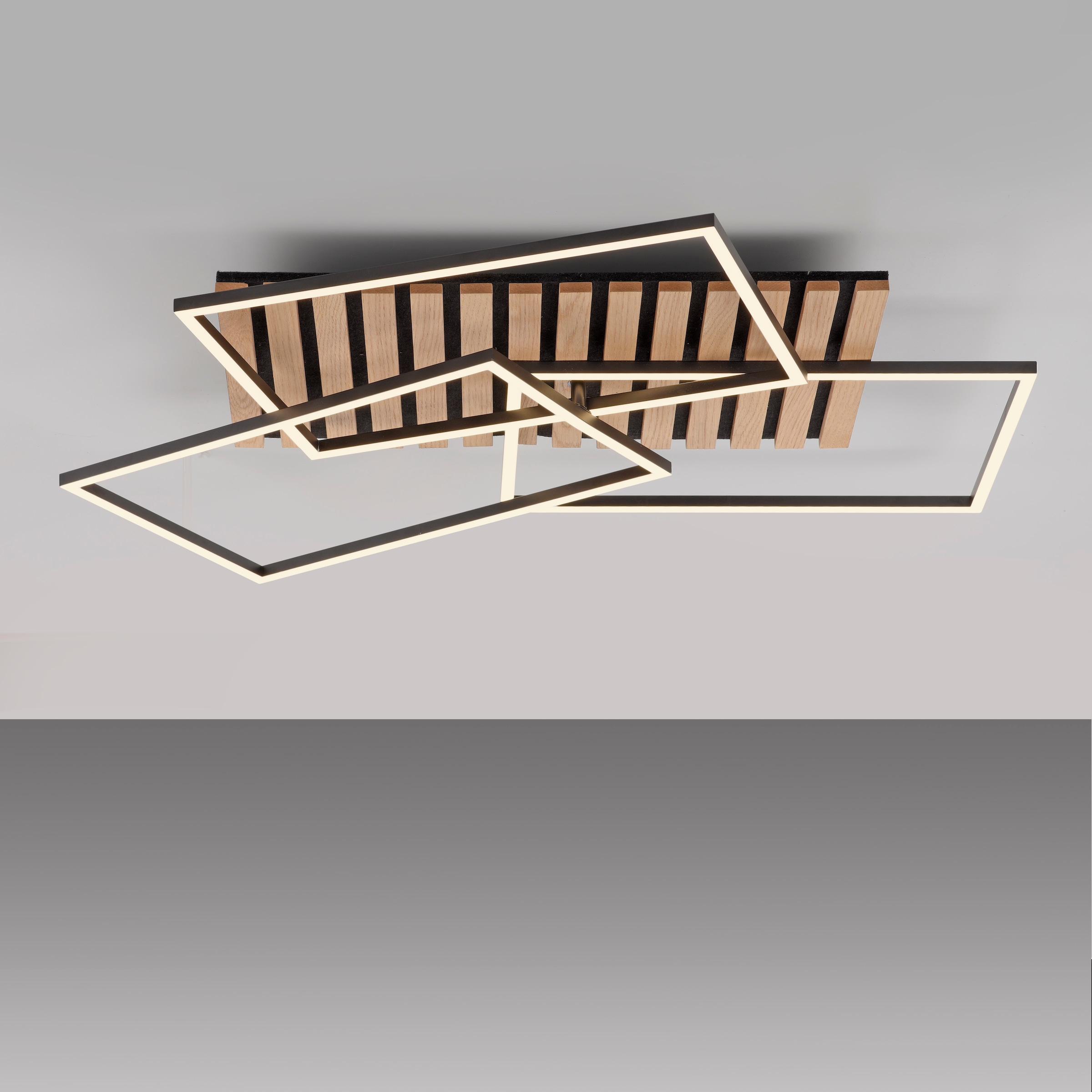 andas Deckenleuchte »Unnestad Akustikpaneele«, 1 flammig, Leuchtmittel LED-Board | LED fest integriert, Frame schwenkbar, Holz, Akustik, Paneele