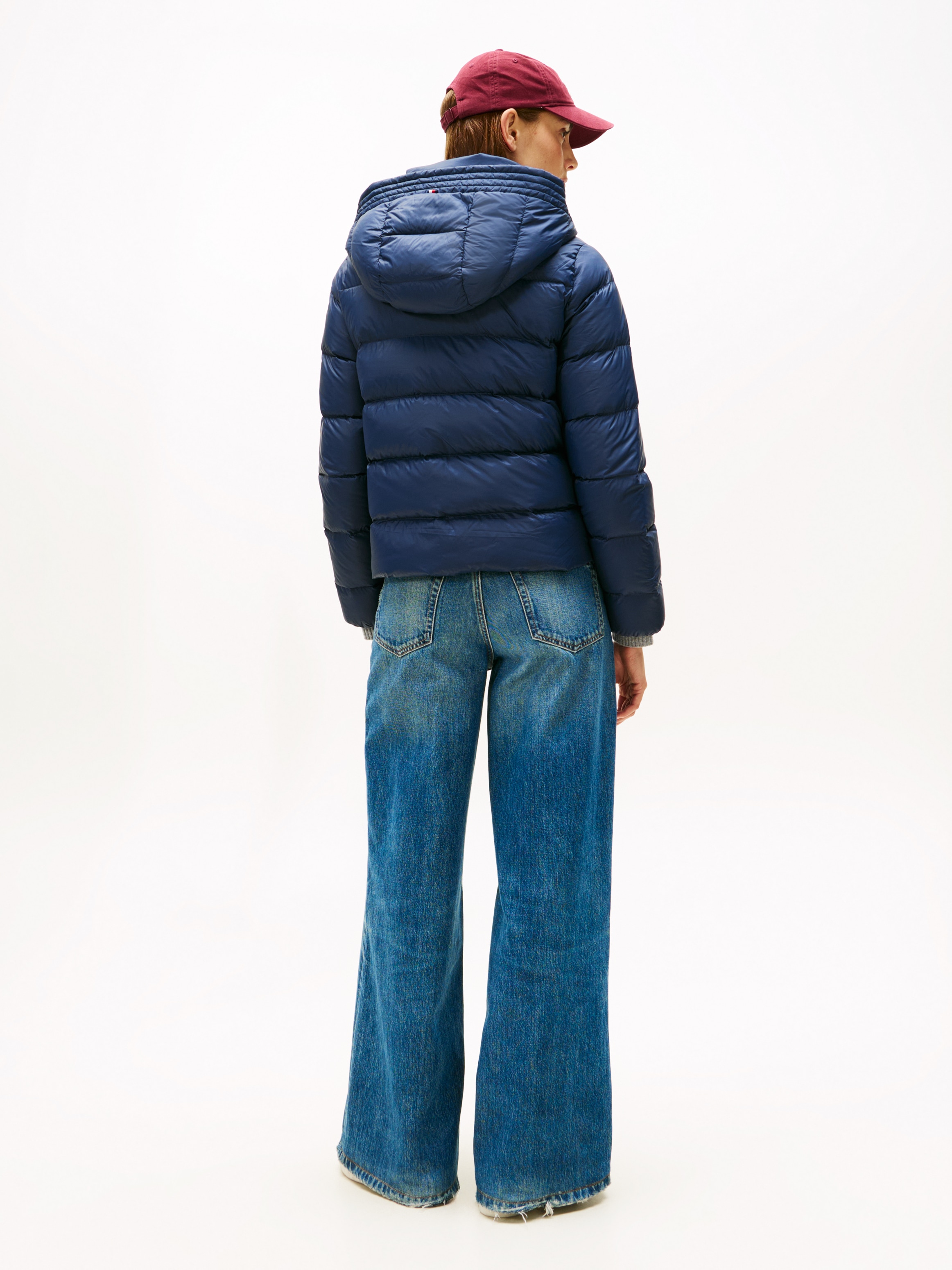 Tommy Hilfiger Steppjacke »LW DOWN CASUAL JACKET« mit Kapuze mit Logoprägung