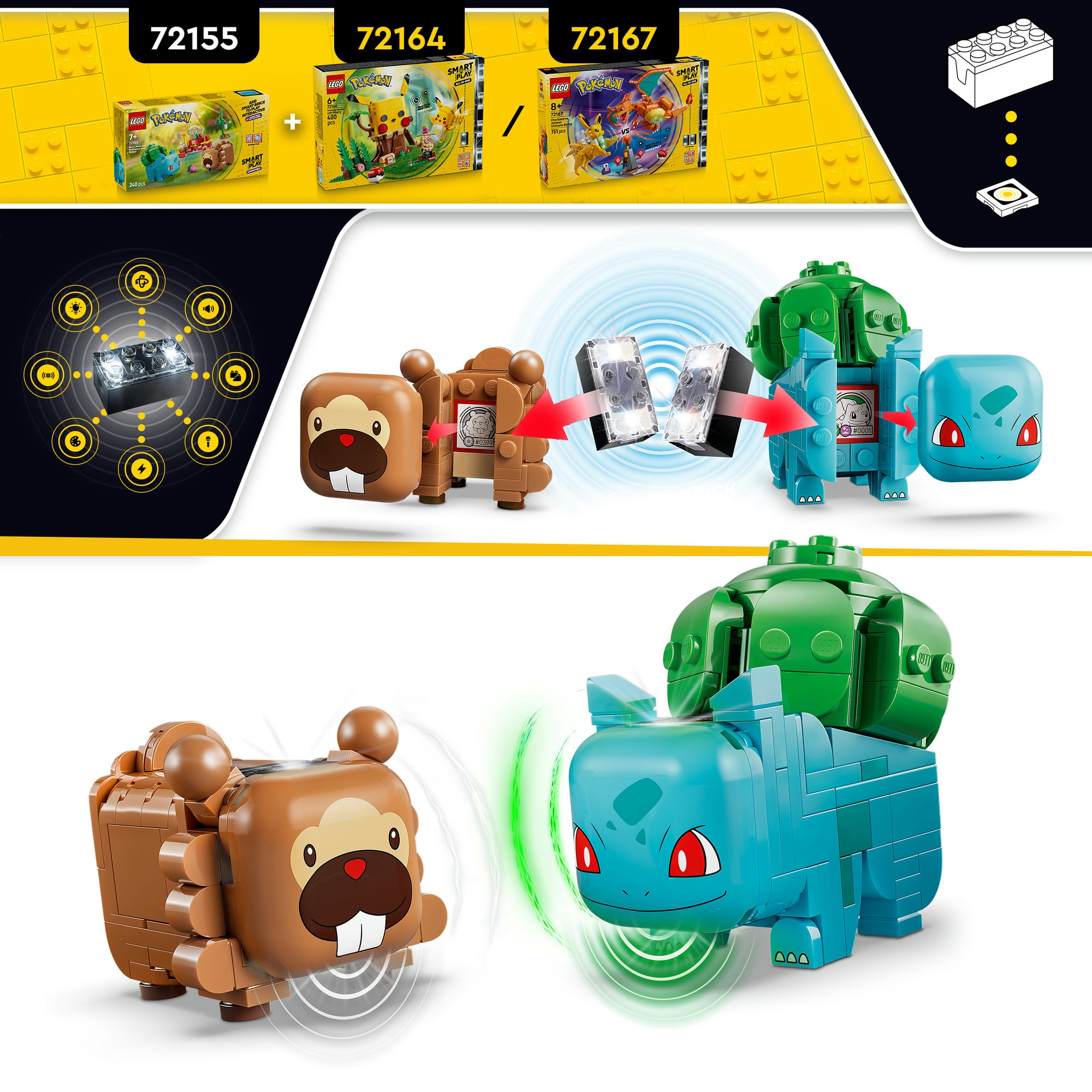 LEGO® Konstruktionsspielsteine »SMART Play™  Beerenfete mit Bisasam und Bidiza (72155), LEGO Pokémon« Mit SMART Brick kombatibel (nicht enthalten)