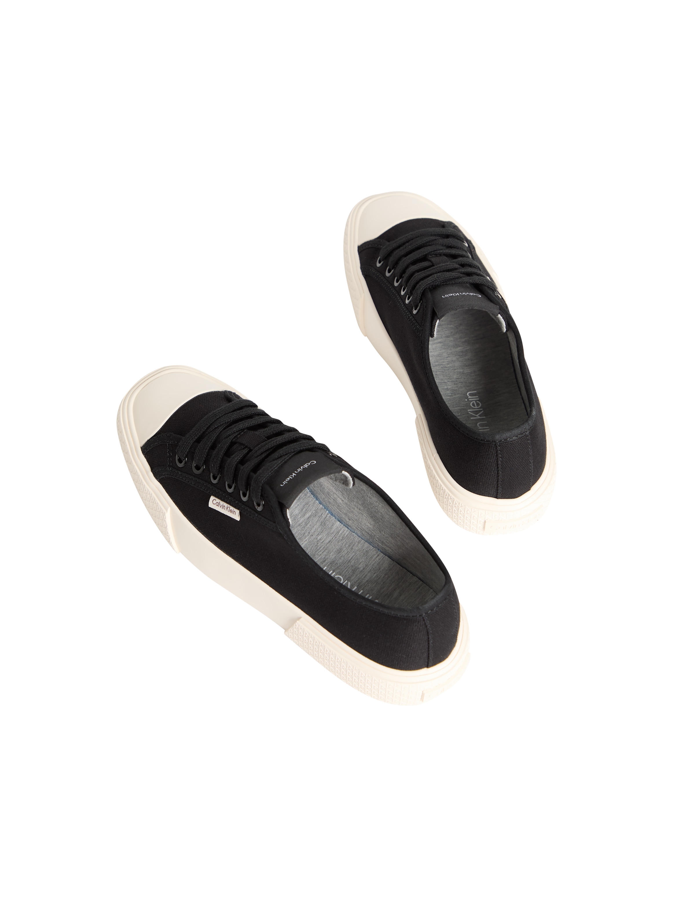 Calvin Klein Plateausneaker »VULC LACE UP CANVAS«  Schnürschuh, Canvas-Sneaker, Halbschuh mit Gummikappe