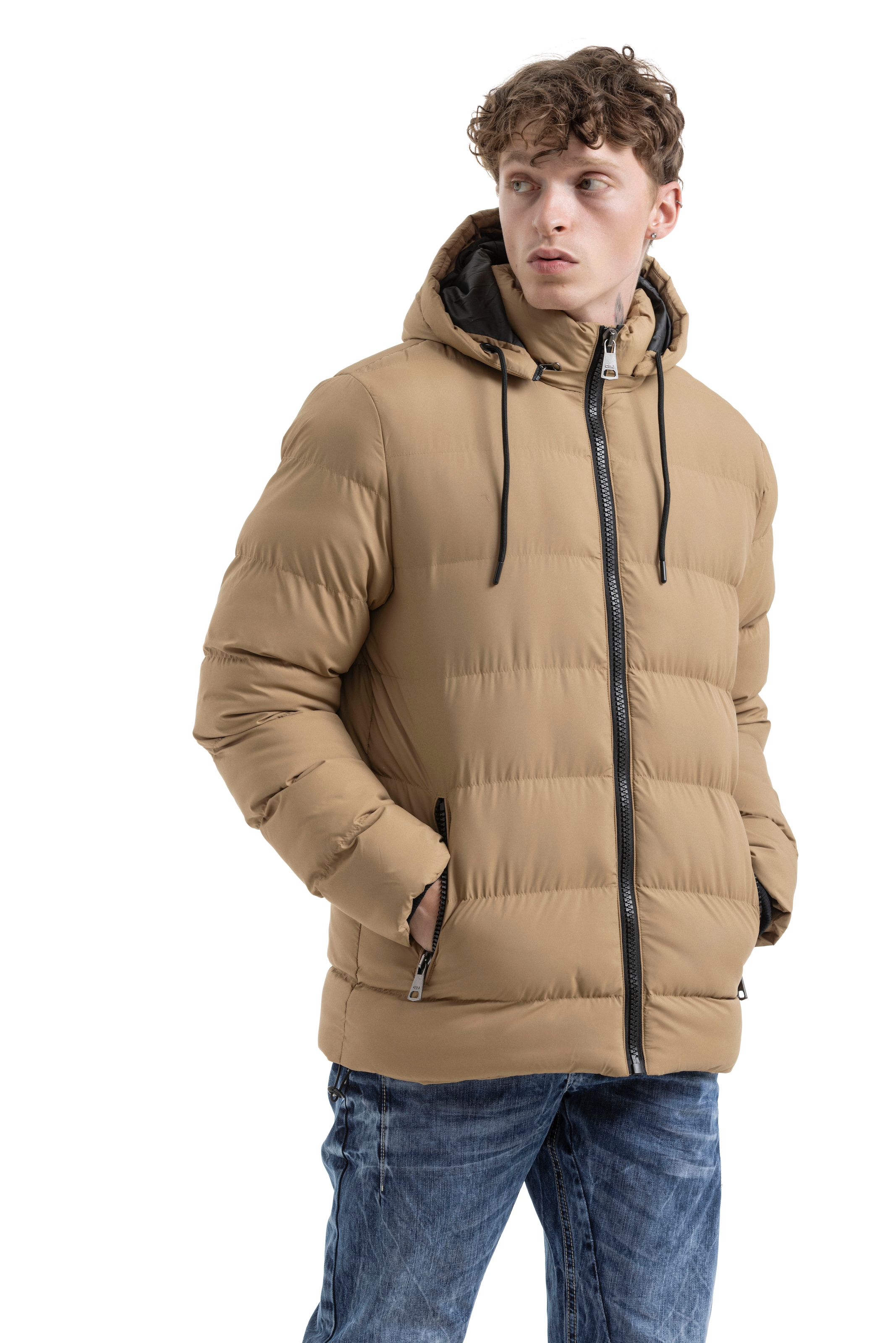 Cipo & Baxx Steppjacke mit Kapuze