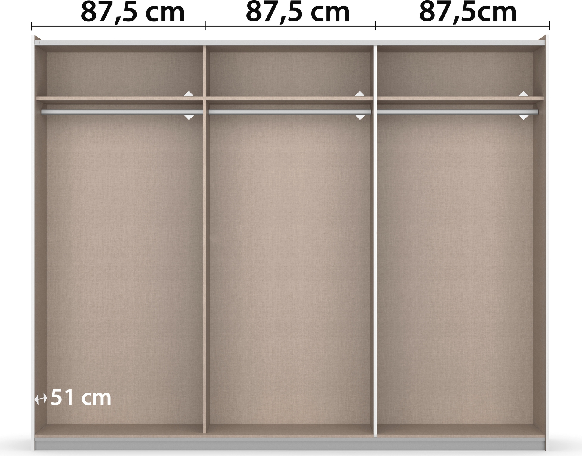 rauch Schwebetürenschrank »Aurelio«, in geradlinigem Design mit Dekor- oder Hochglanz-Front