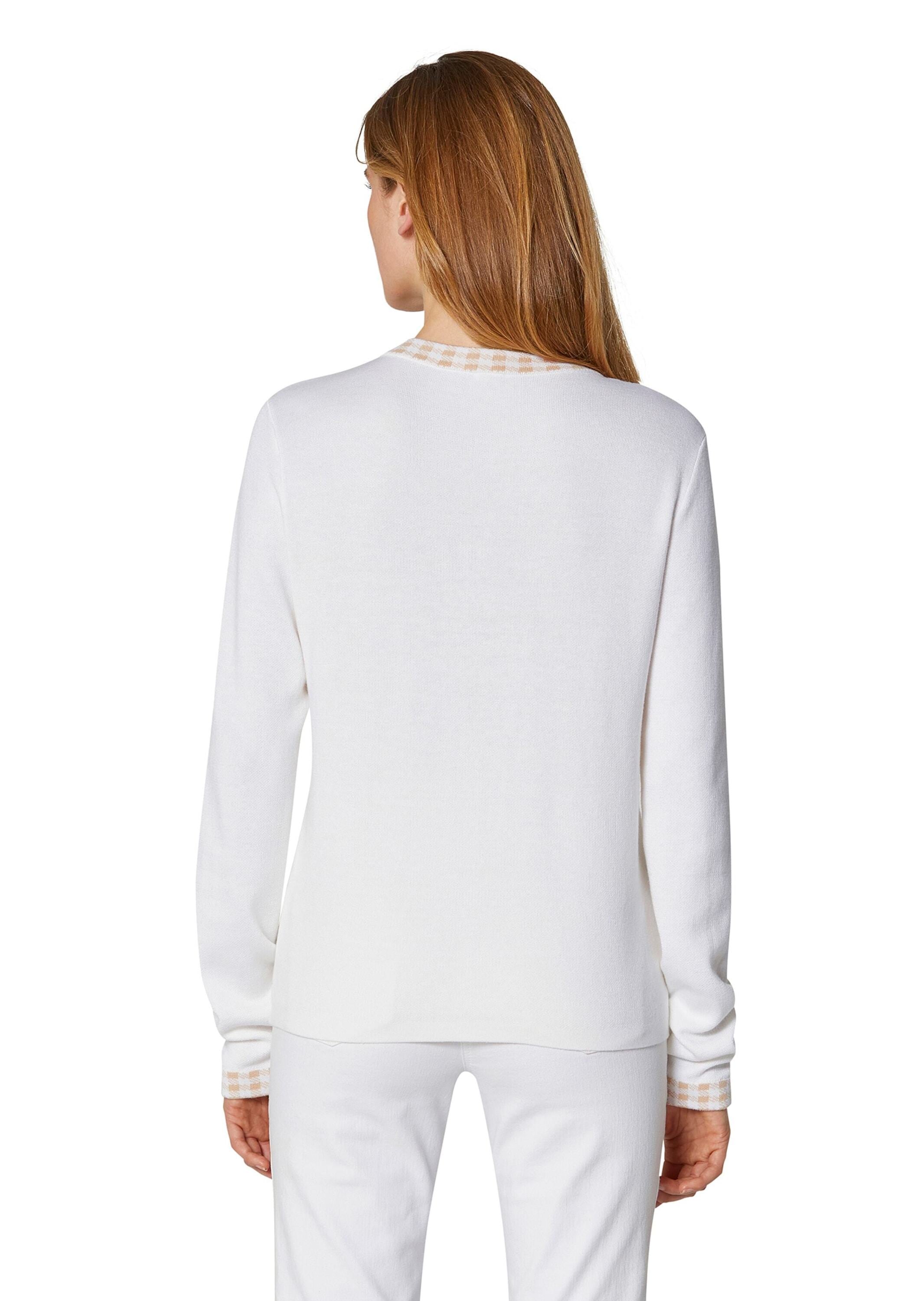 MADELEINE Strickjacke »Strickjacke Strickjacke mit Vichy-Karo-Akzenten«