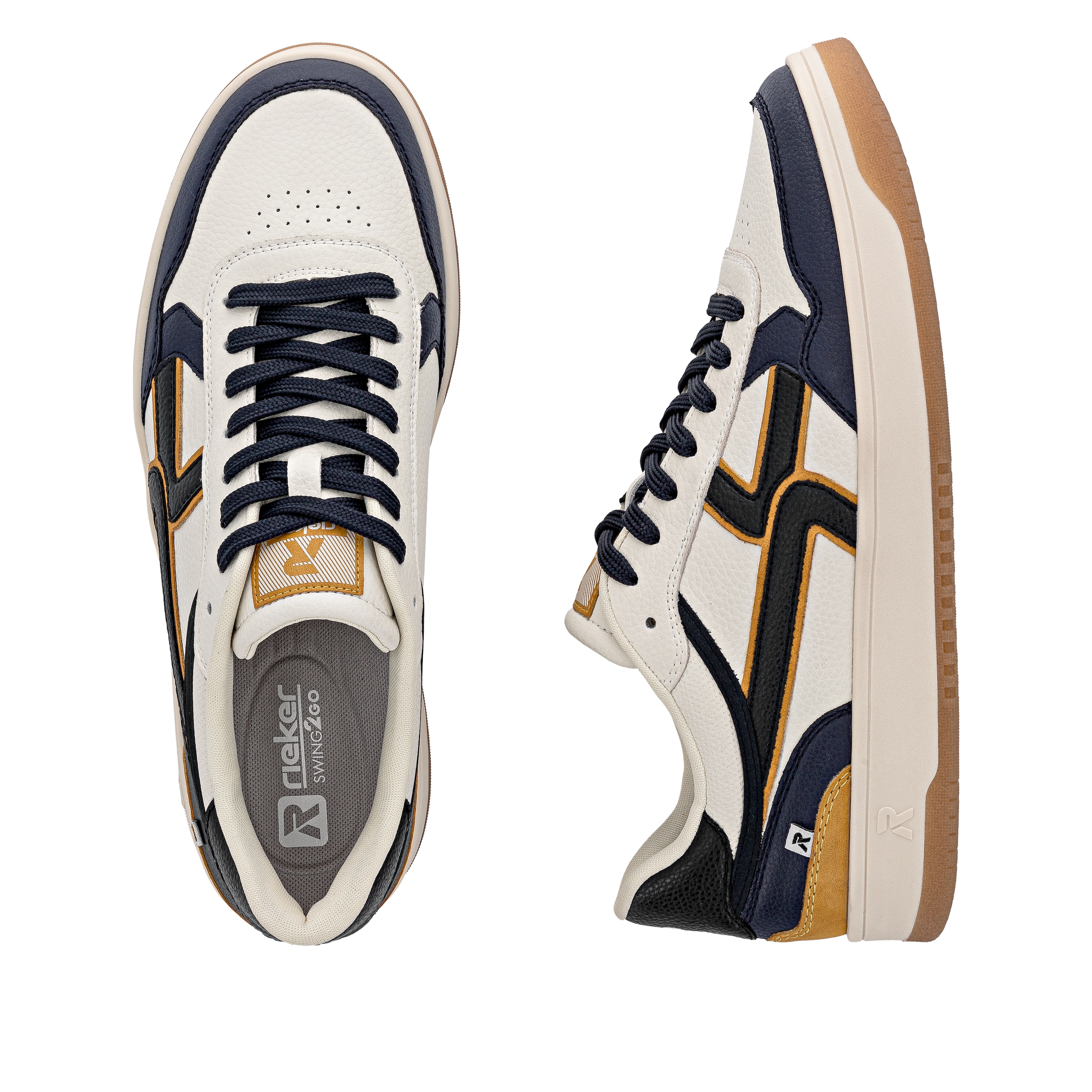 RIEKER Sport Sneaker »Swing2GO«  Halbschuh, Schnürschuh, Retro-Sneaker mit Schaftrandpolsterung