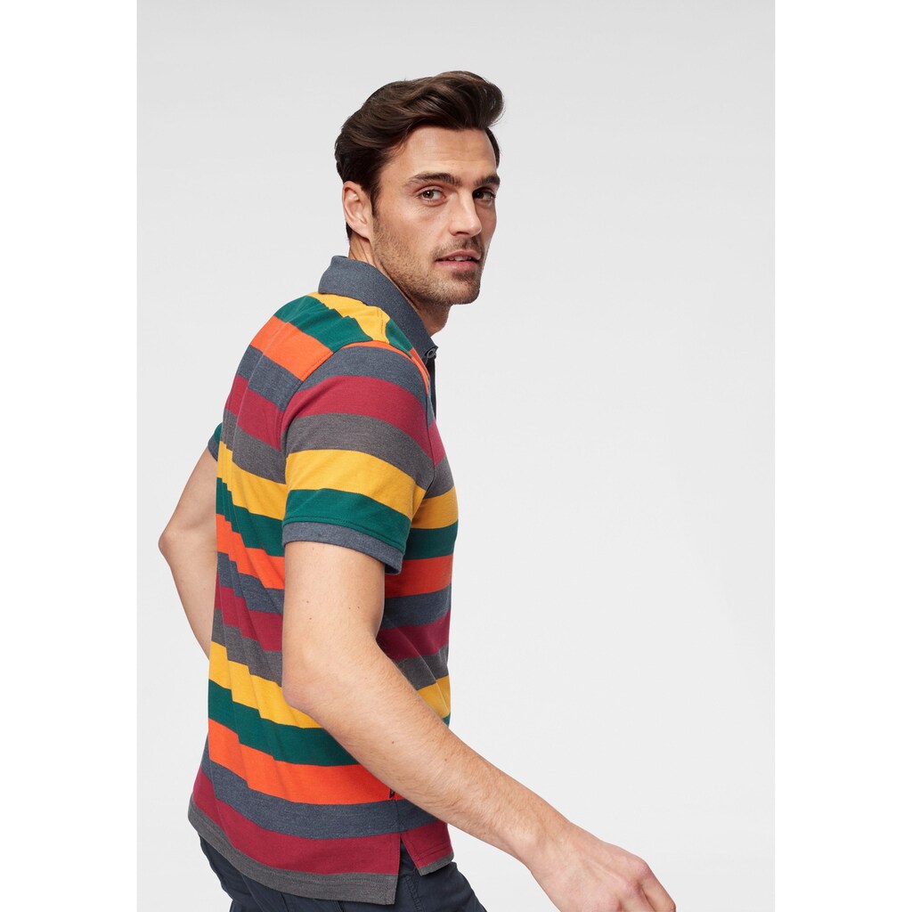 Rhode Island Poloshirt, mit Multicolour Ringel