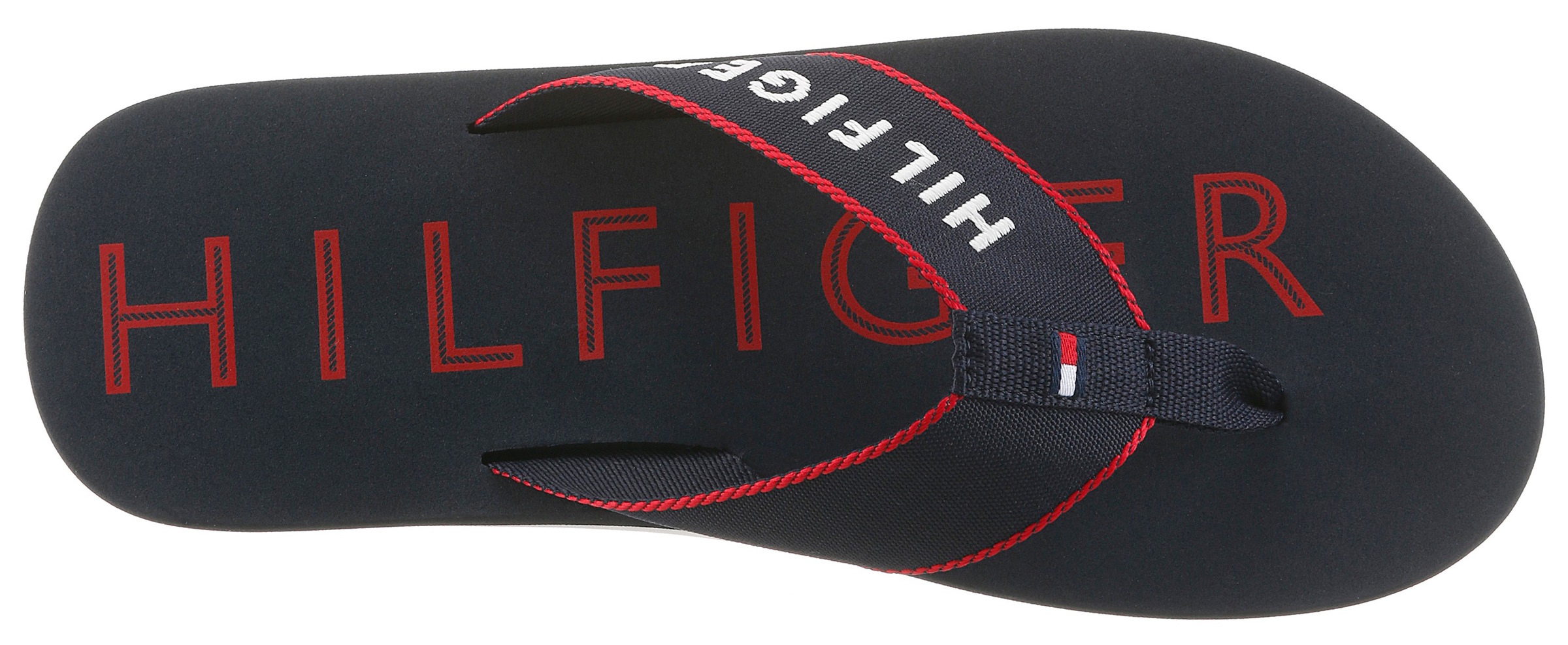 Tommy Hilfiger Zehentrenner »SPORTY HILFIGER BEACH SANDAL«  Sommerschuh, Strandschuh mit Kontrastbesätzen