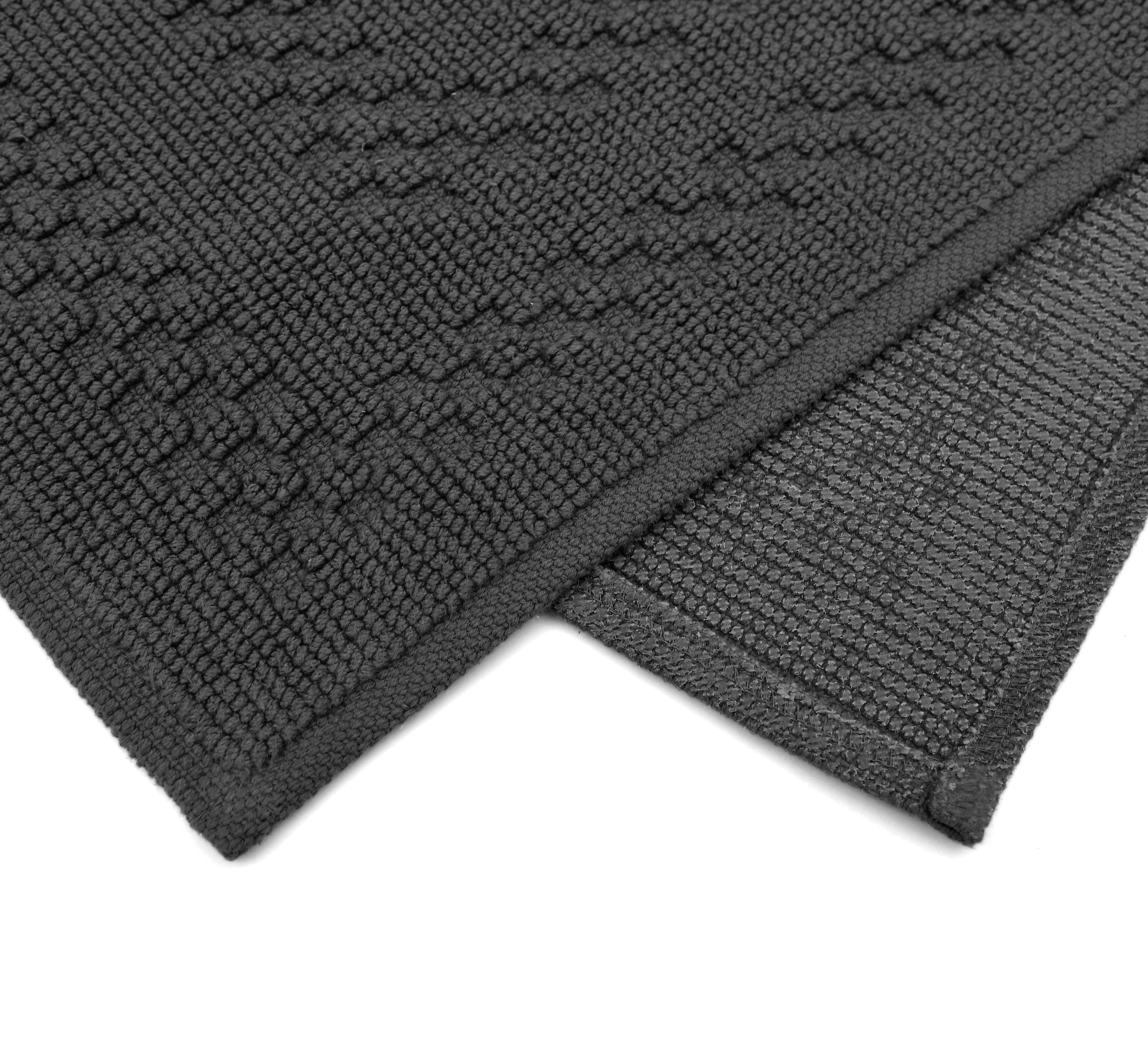 OTTO home Badematte »Regona, 2 tlg. Hotelmatten-Set, 50x70 cm« Höhe 5 mm rutschhemmend beschichtet schnell trocknend 2-teiliges Set, einfarbig, Badematten Set, 100% Baumwolle
