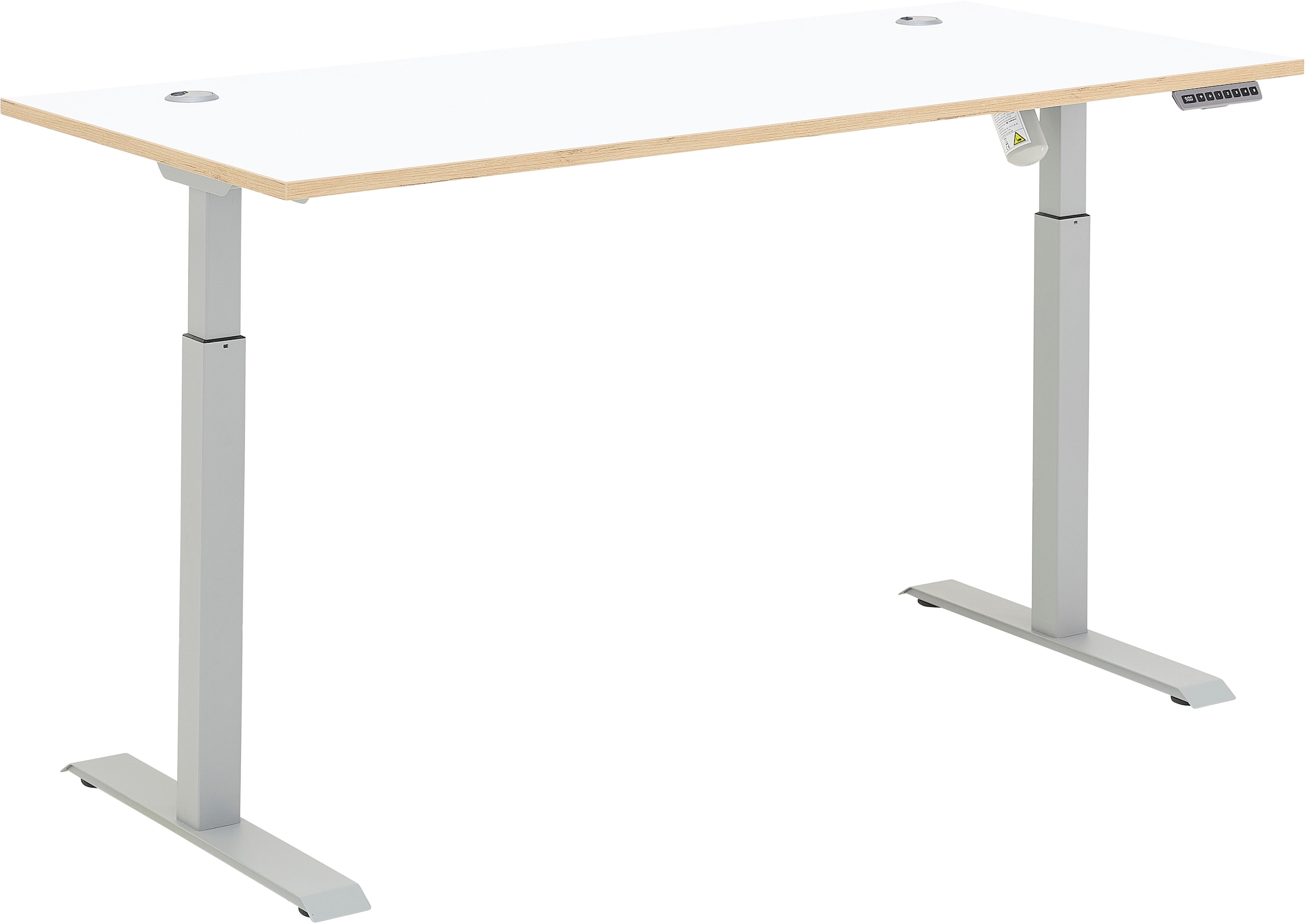 Innostyle Schreibtisch »Memphis Schreibtisch, 160x72x77cm (B/H/T)«, (1 St.), Soft Touch Oberfläche, Füße justierbar, Memory Funktion