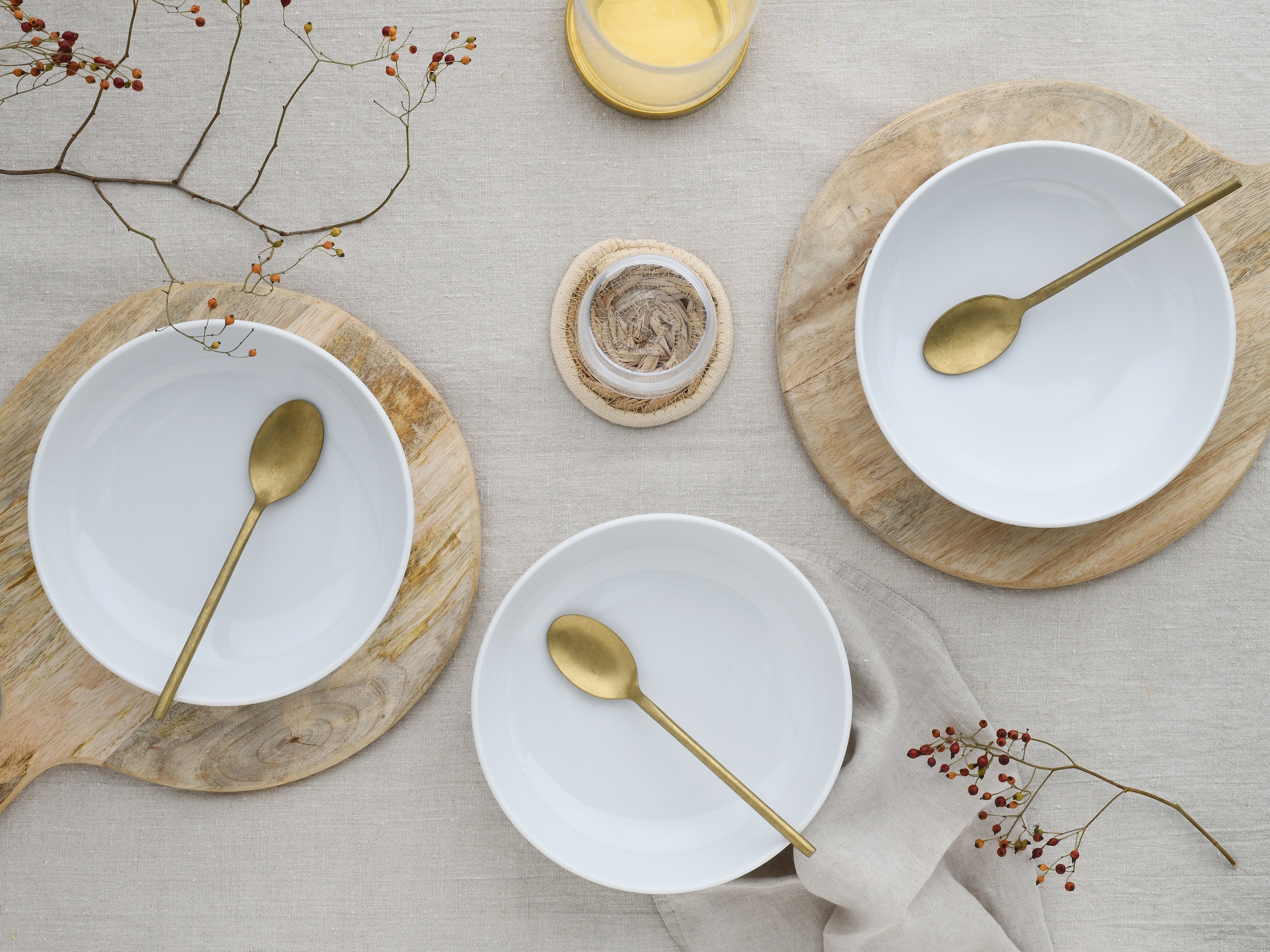 CreaTable Schale »Allround Weiss, Poke Bowl 21 cm 4-tlg« 4 Stk. aus Porzellan Daily Use, Zeitlos