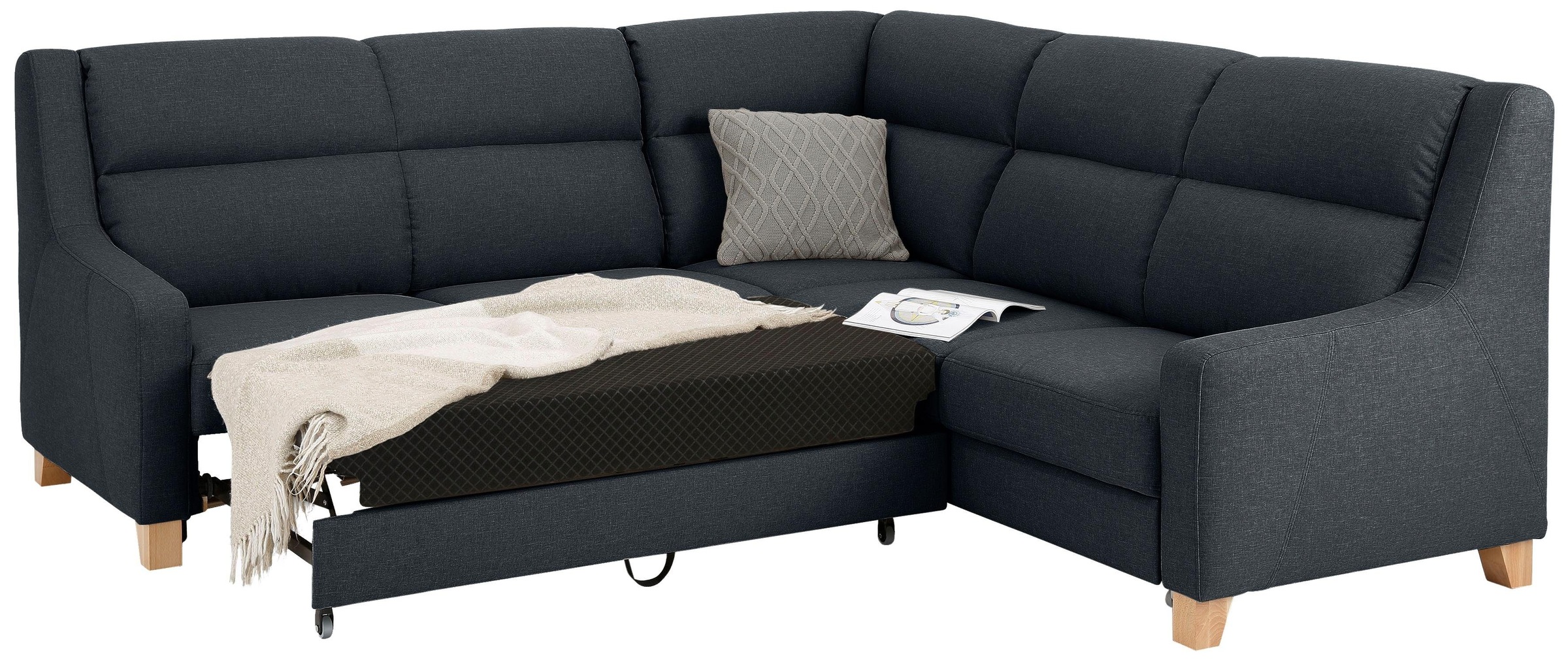 Home affaire Ecksofa »Alrik«, gleichschenklige Polsterecke, mit Schlaffunktion und Bettkasten