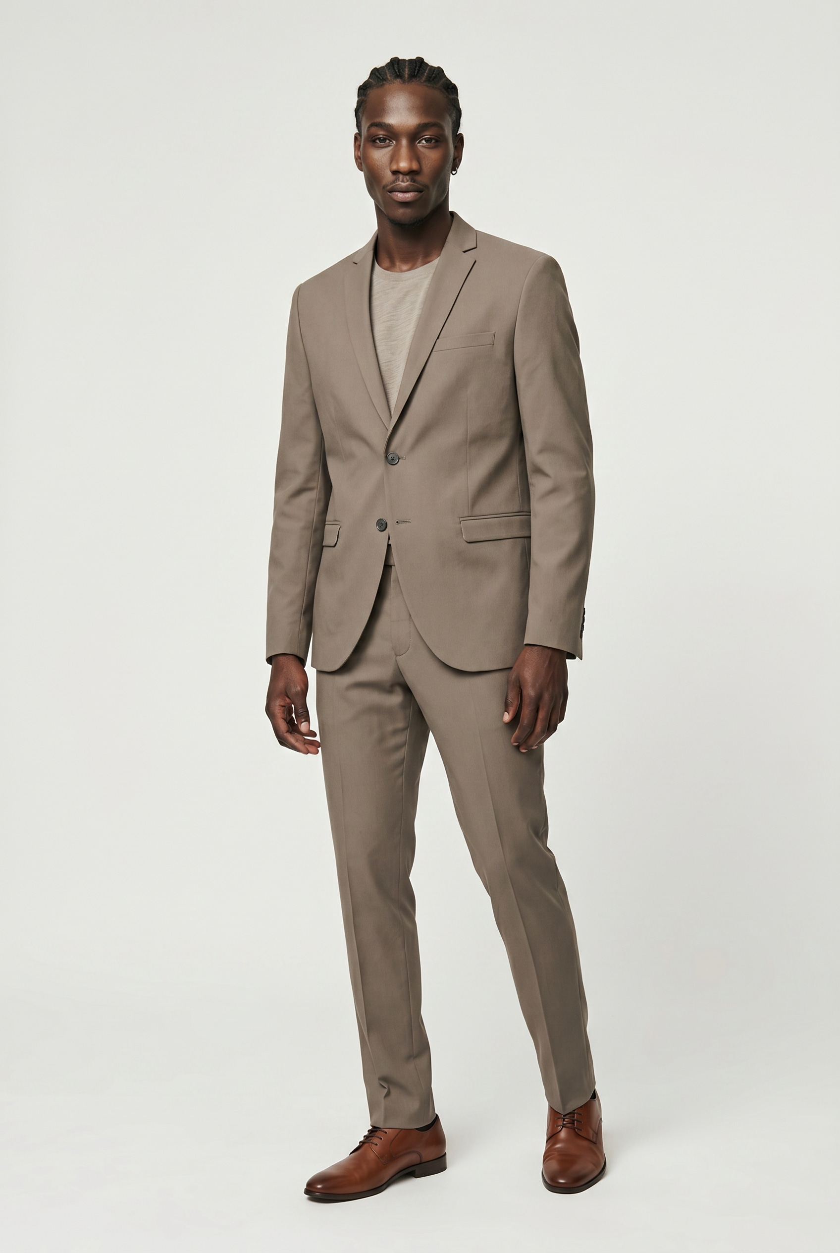 Jack & Jones Anzug »JPRFRANCO  Extra schmal, pflegeleicht, stilvoll mit fallendem Revers« slim fit Materialmix aus Polyester, Viskose und Elasthan
