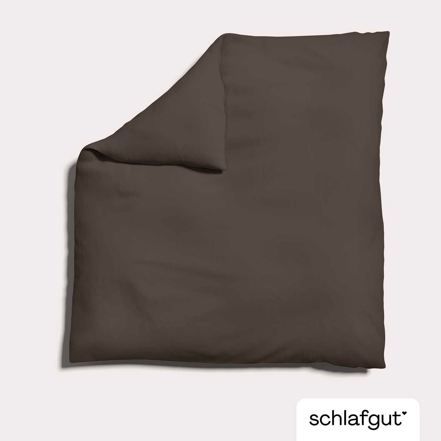 Schlafgut Bettbezug »Knitted Jersey uni, aus Bio-Baumwolle mit Elasthan, Reißverschluss«, (1 St.), bügelfrei, Mix & Match Bettwäsche: passender Kissenbezug erhältlich