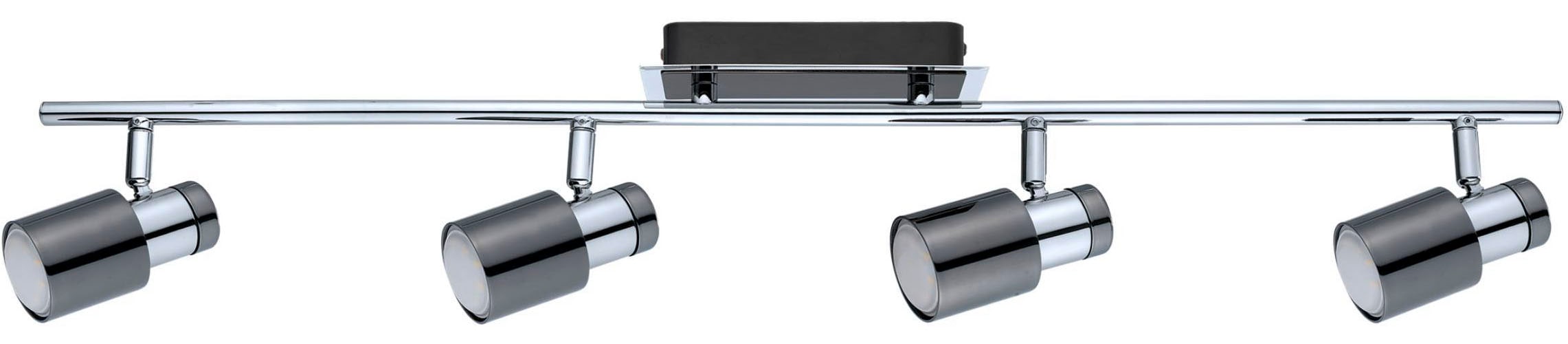 EGLO Deckenleuchte »Davida 1 Deckenlampe, Deckenspot aus Metall, Wohnzimmerlampe, GU10« GU10 1 Stk. Spot - L78 x B7 cm - nickel-nero - 4X4,6W inkl.