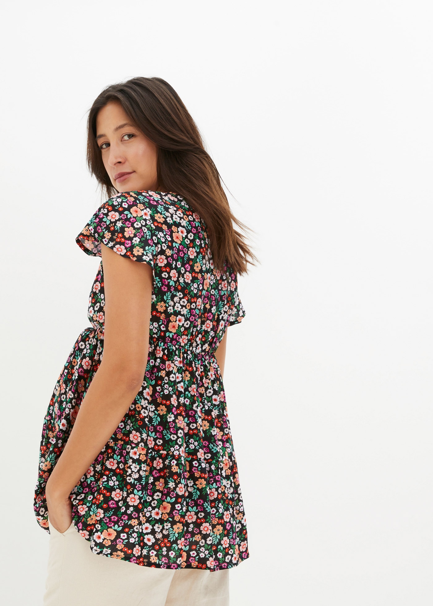 bonprix Umstandstunika »Umstands- und Stillbluse aus Viskose« Umstands- und Stillbluse aus Viskose