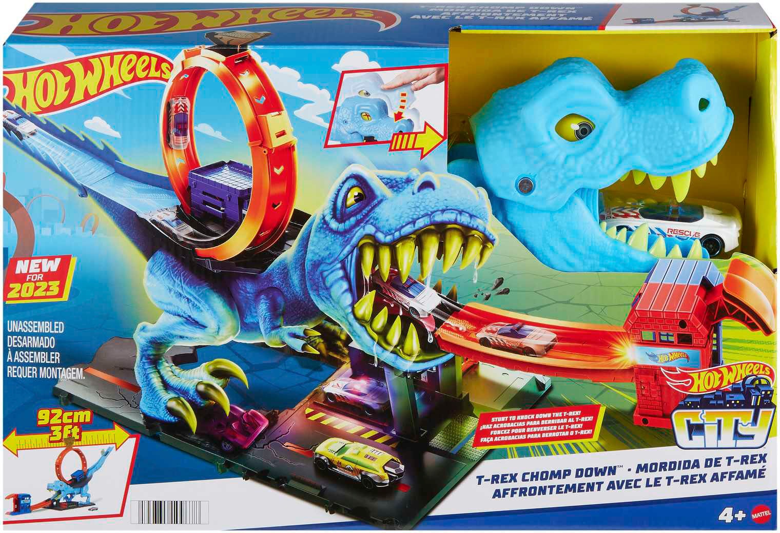 Hot Wheels Spiel-Parkgarage »City Trackset T-Rex Looping inkl. Auto«