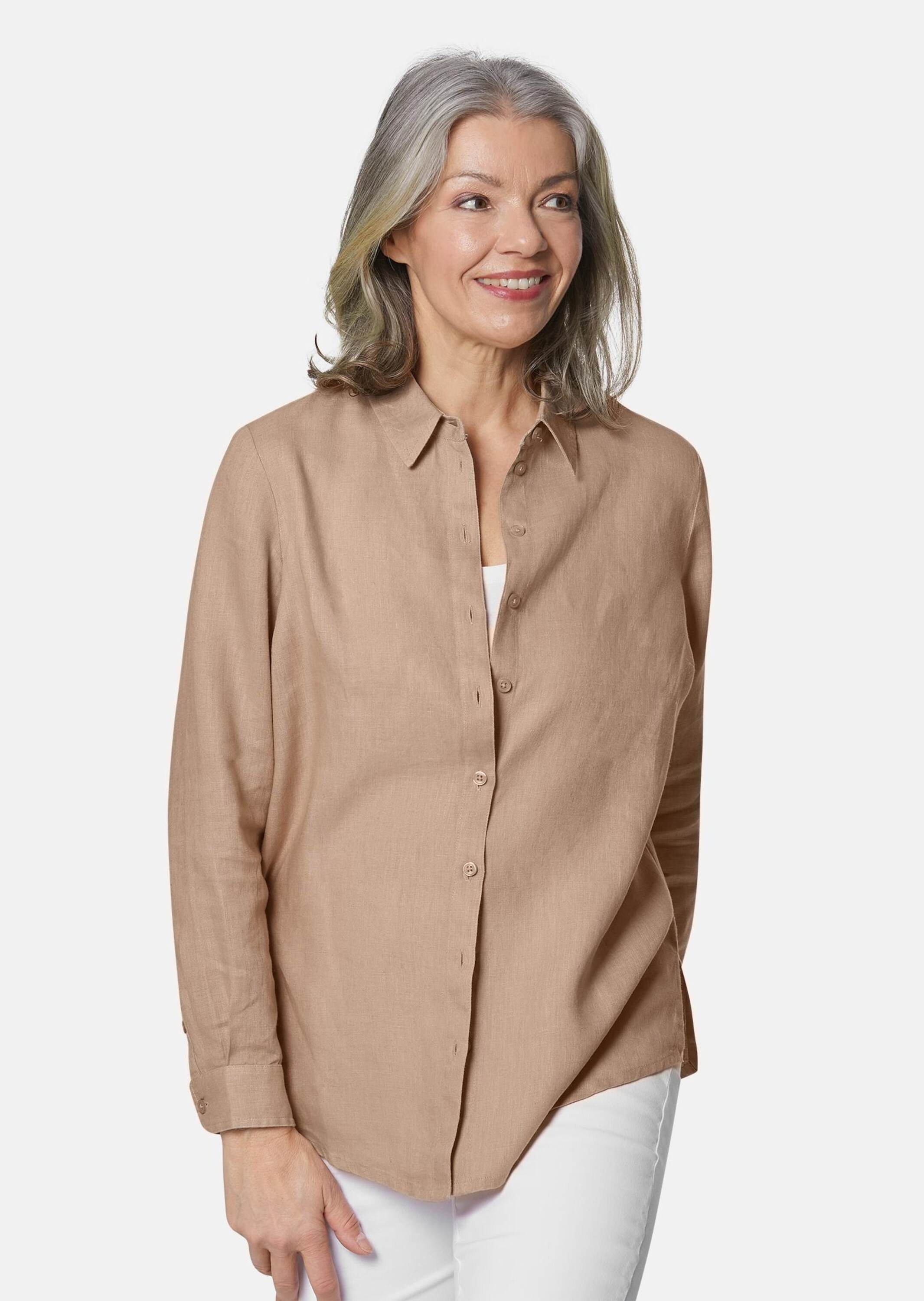 GOLDNER Langarmbluse »Bequeme Damen Businessbluse«