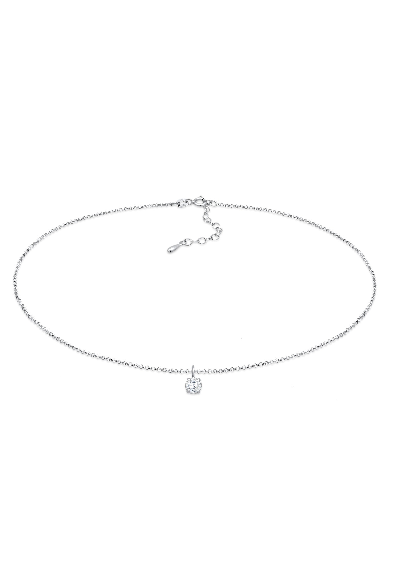 Choker »Halskette Choker Zirkonia Solitär Basic 925 Sterling Silber«