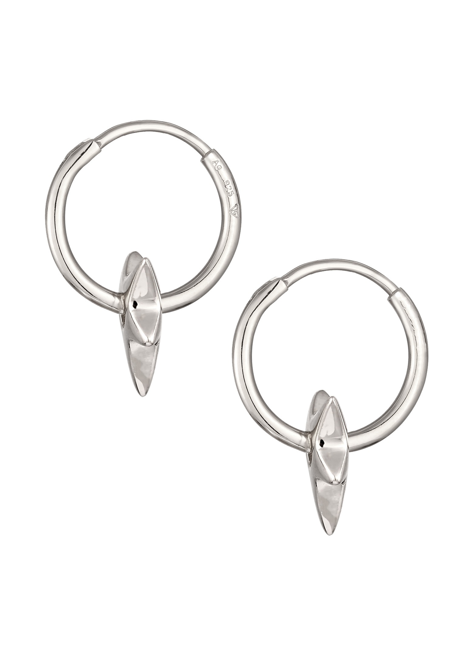Elli Paar Creolen »Ohrringe Creolen Einhänger Stern 925 Sterling Silber«