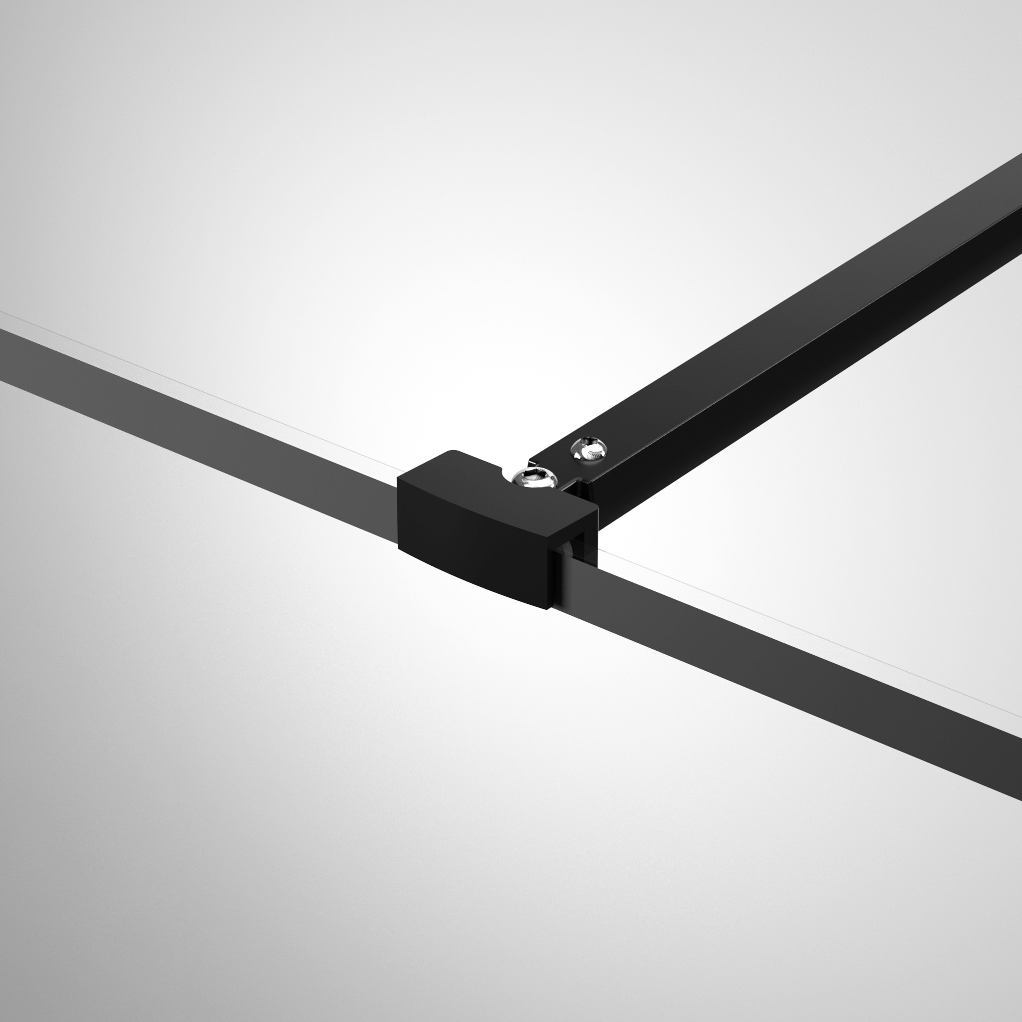 Marwell Walk-in-Dusche »BLACK WINDOW« beidseitig montierbar, mit Stabilisationsbügel