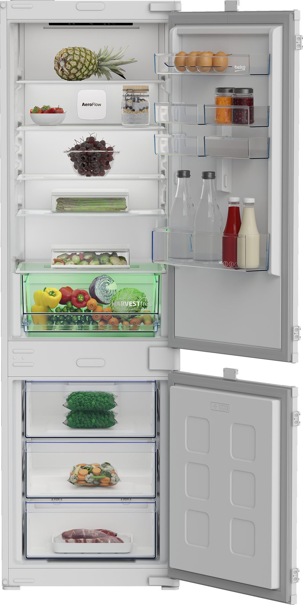 BEKO Einbaukühlgefrierkombination »B3BCNA294HS 7525320002« 177,5 cm hoch 54 cm breit