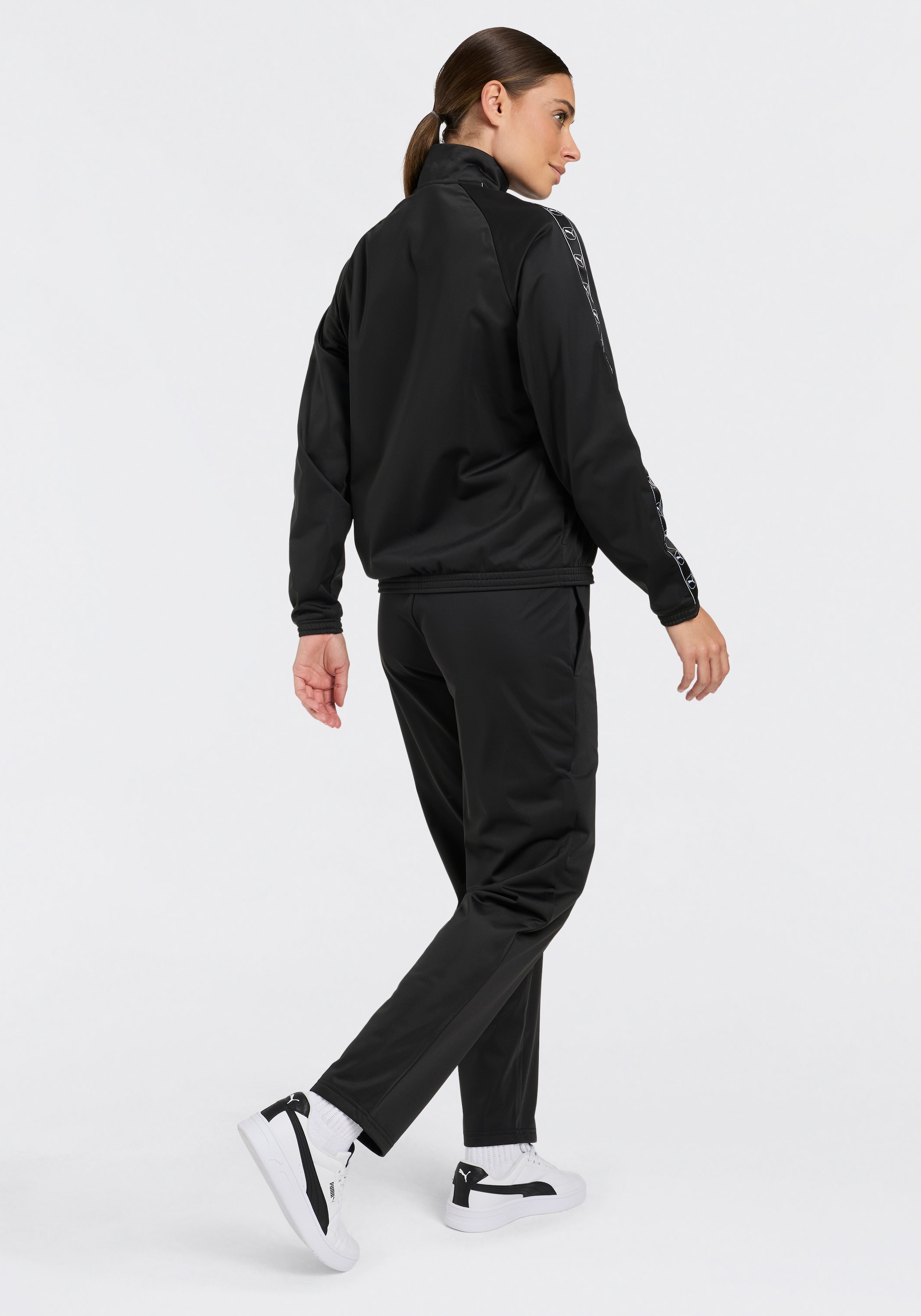 PUMA Trainingsanzug »POLY STANDARD SUIT OP« 2 zweiteiliges Set, mit Knopfleiste, unifarben, aus Polyester