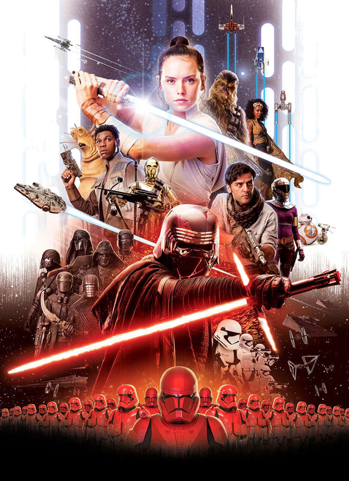 Fototapete »STAR WARS EP9 Movie Poster Rey«, 184x254 cm (Breite x Höhe)