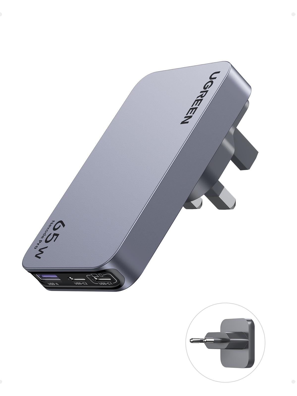 UGREEN Schnelllade-Gerät »Nexode Pro 65W 3-Port GaN Ultra-Slim Fast Charger X753«