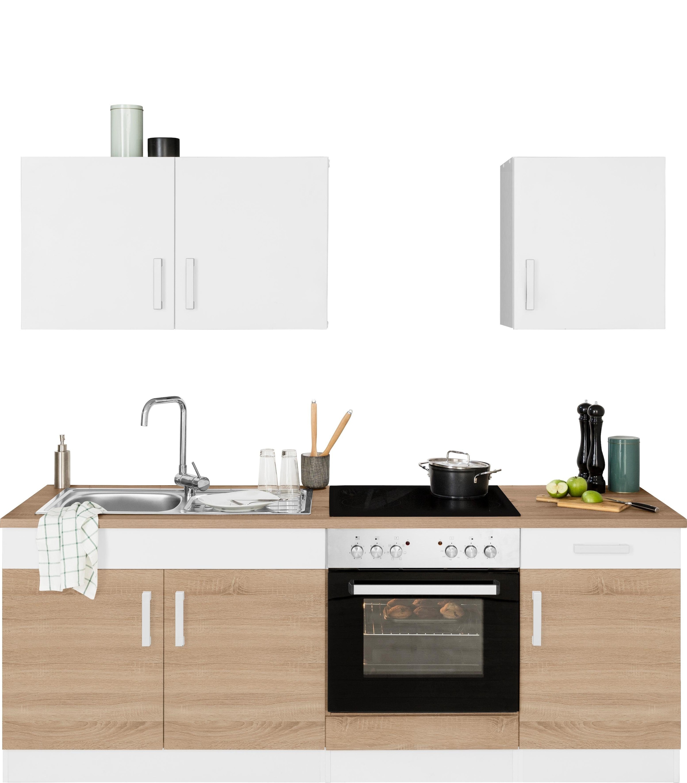 HELD MÖBEL Küchenzeile »Gera«, mit E-Geräten, Breite 210 cm kaufen online  bei OTTO