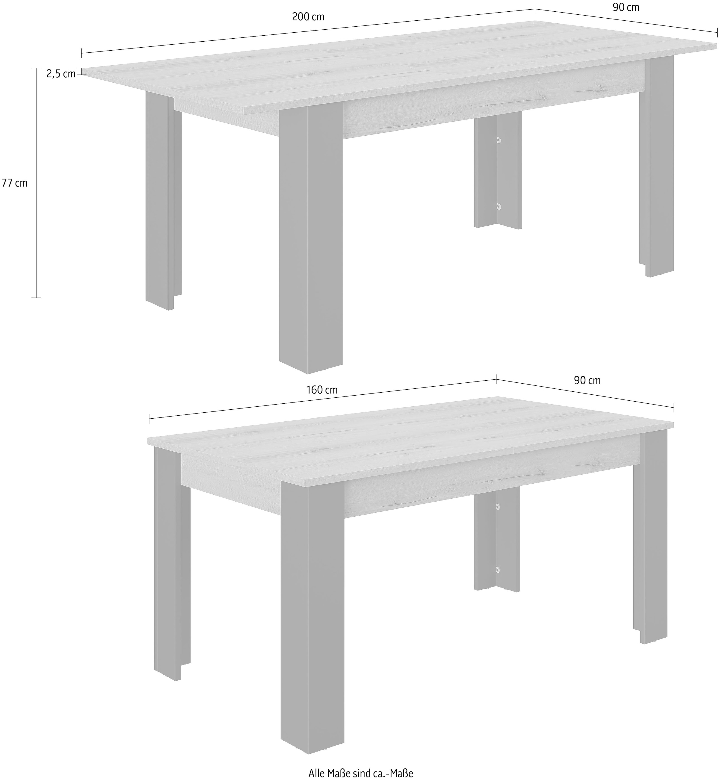 Gami Esstisch »Trust«, mit Auszug 160(200)cm