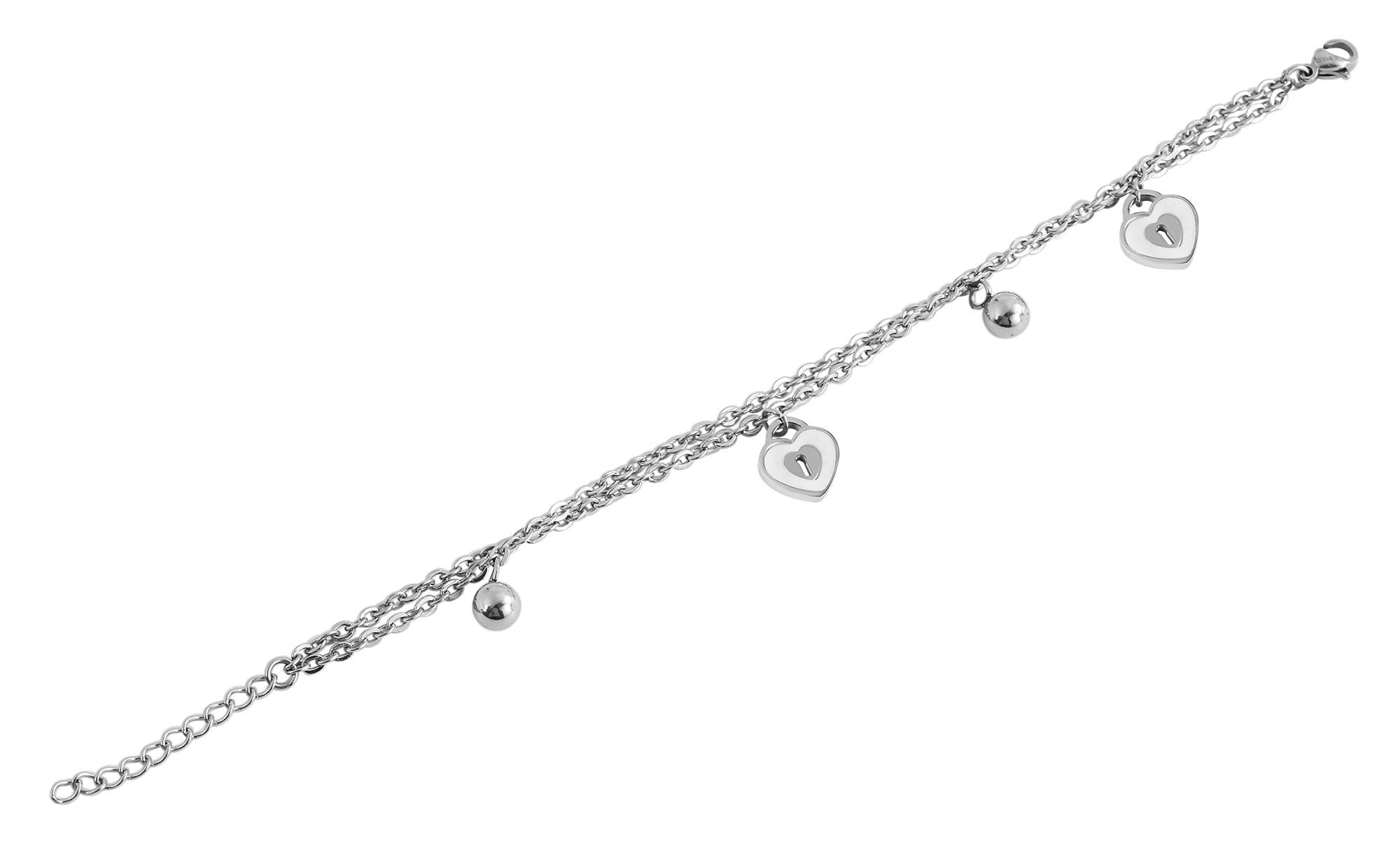 Adelia´s Armband »Damen Armband ¿ Herz aus Edelstahl 17 cm«