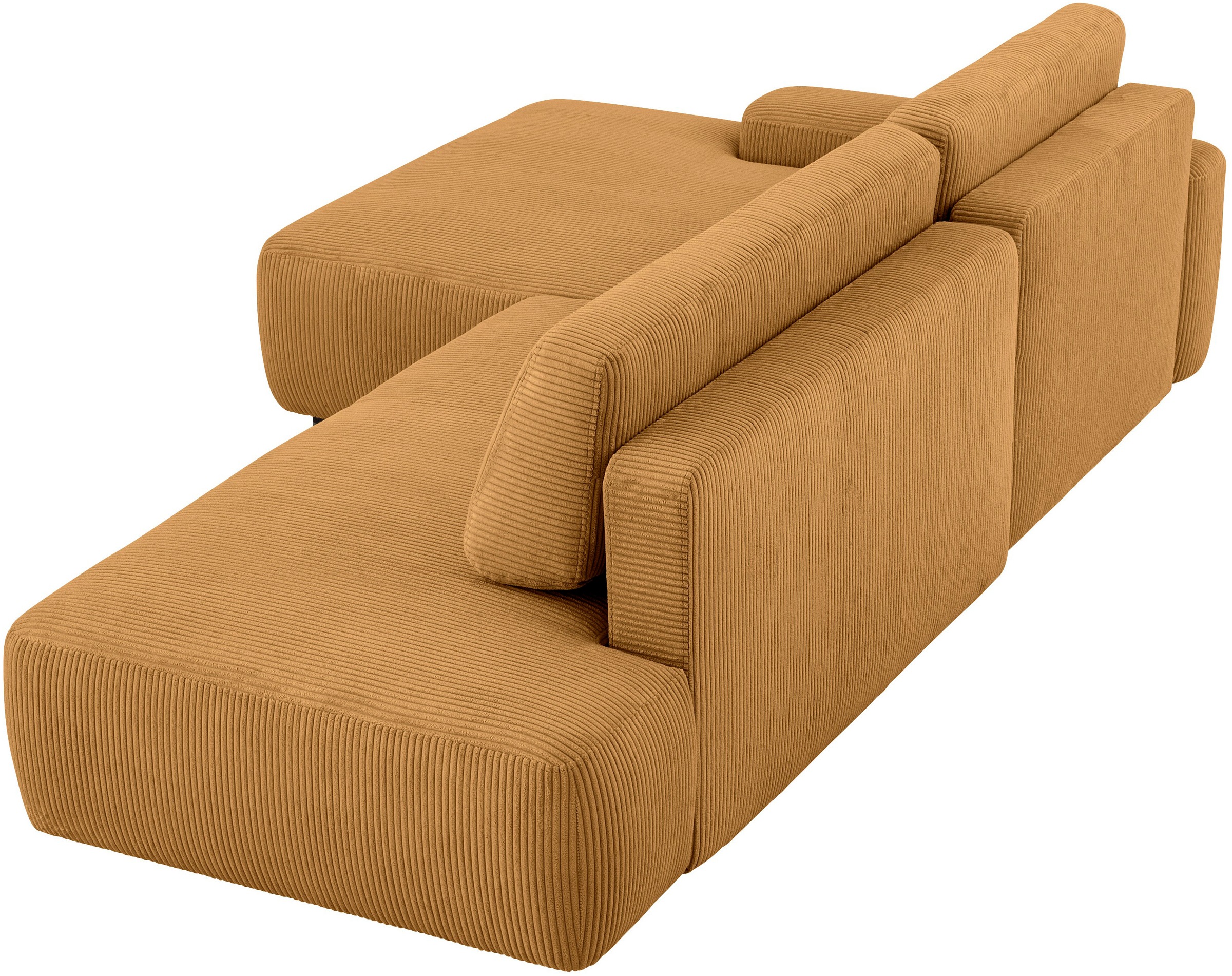 INOSIGN Ecksofa »TORGE, Schlafsofa Cord, Samtvelours u. Strukur fein, Couch in L-Form«, Schlaffunktion und Bettkasten, Liegefläche: 210x125 cm, neues Design