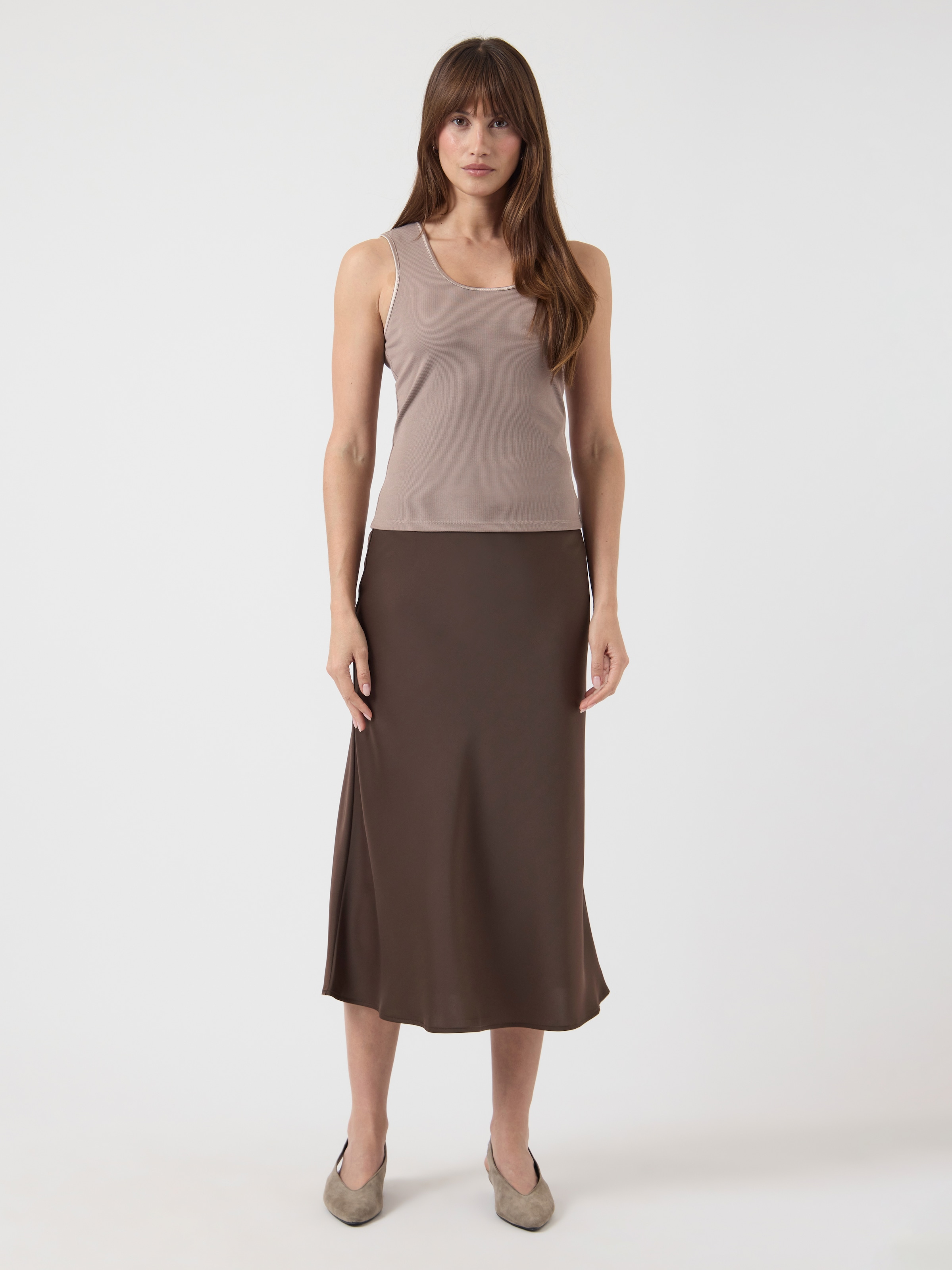 Y.A.S Tanktop »YASPALOMA TANK TOP NOOS« mit Satinpaspel