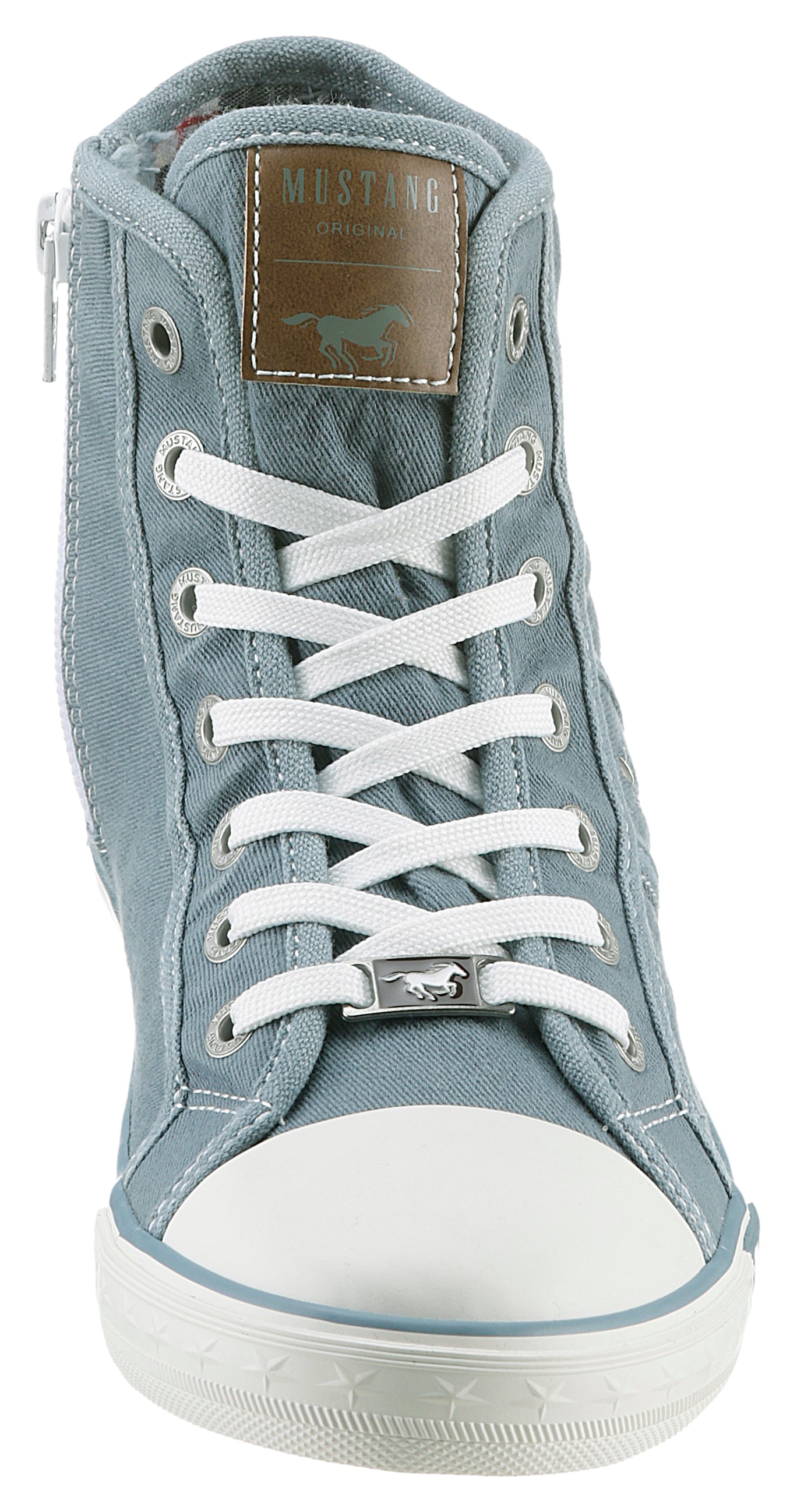 Mustang Shoes Sneaker, High Top-Sneaker, Schnürschuh mit Label in der Laufsohle