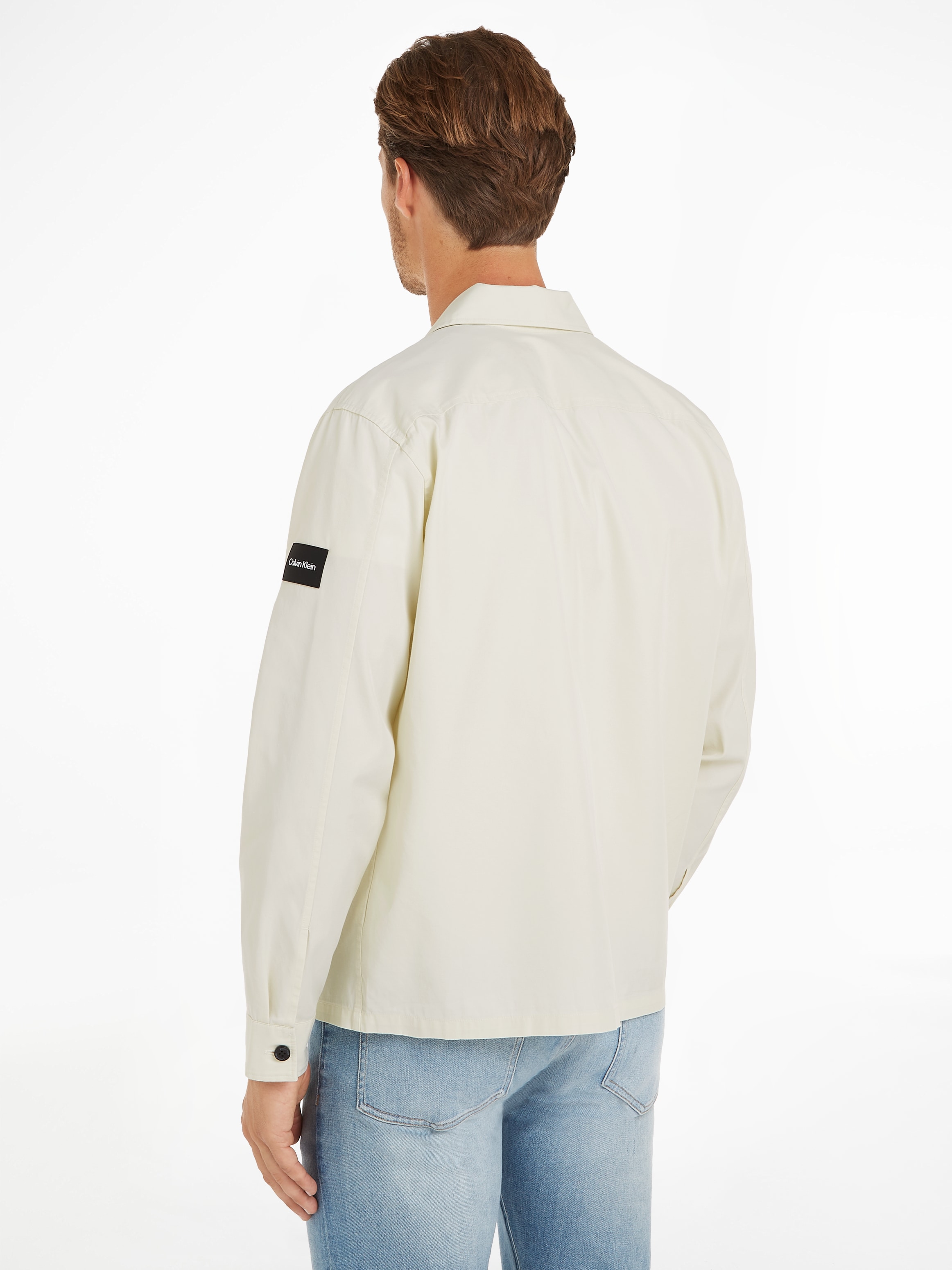 Calvin Klein Langarmhemd »COTTON NYLON OVERSHIRT«, mit aufgesetzten Brusttaschen