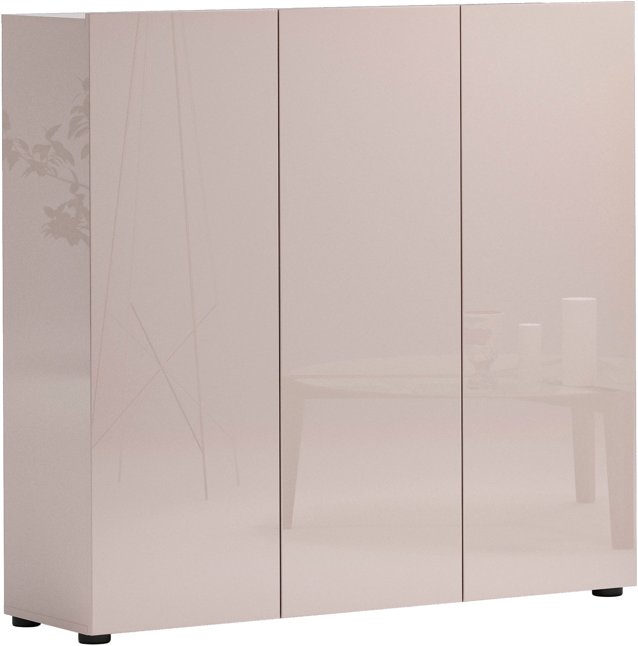 Home affaire Schuhschrank »MISTER- Schuhregal, Made in Italy, 12 Fächer, 10 Einlegeböden« Breite 120 cm, höhe 114 cm, komplett Hochglanz lackiert