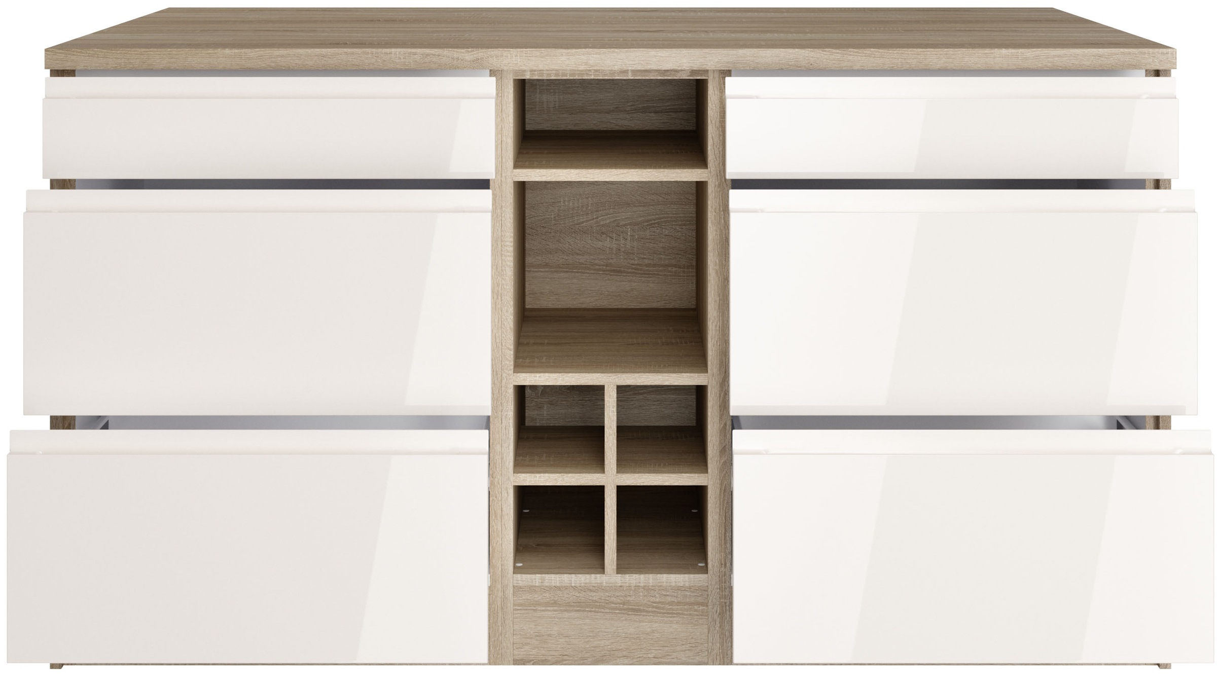 HELD MÖBEL Kücheninsel »Virginia«, Breite 153 cm, MDF-Fronten, Flaschenregal