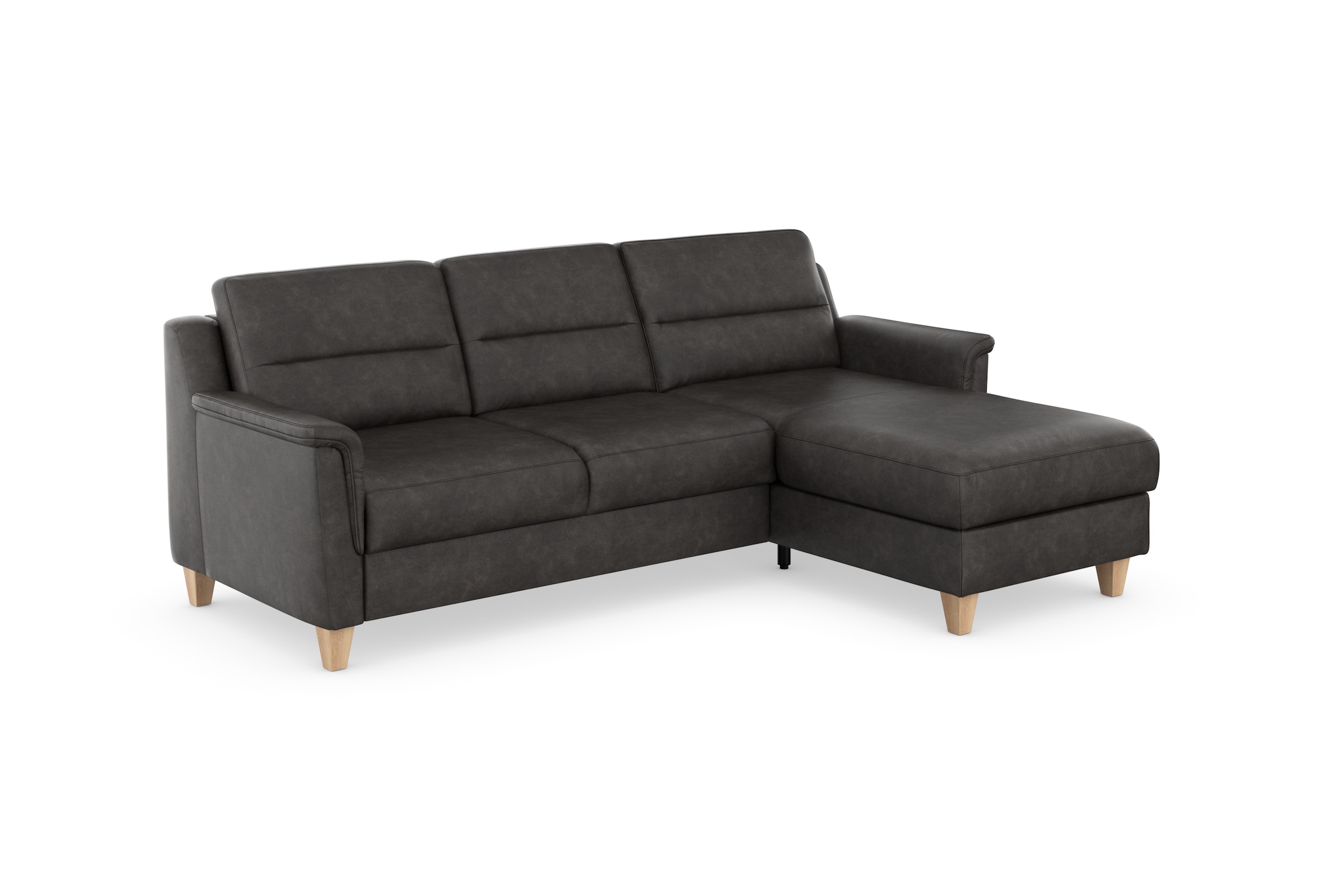 sit&more Ecksofa »Farö L-Form«, inklusive Federkern, wahlweise mit Bettfunktion und Bettkasten