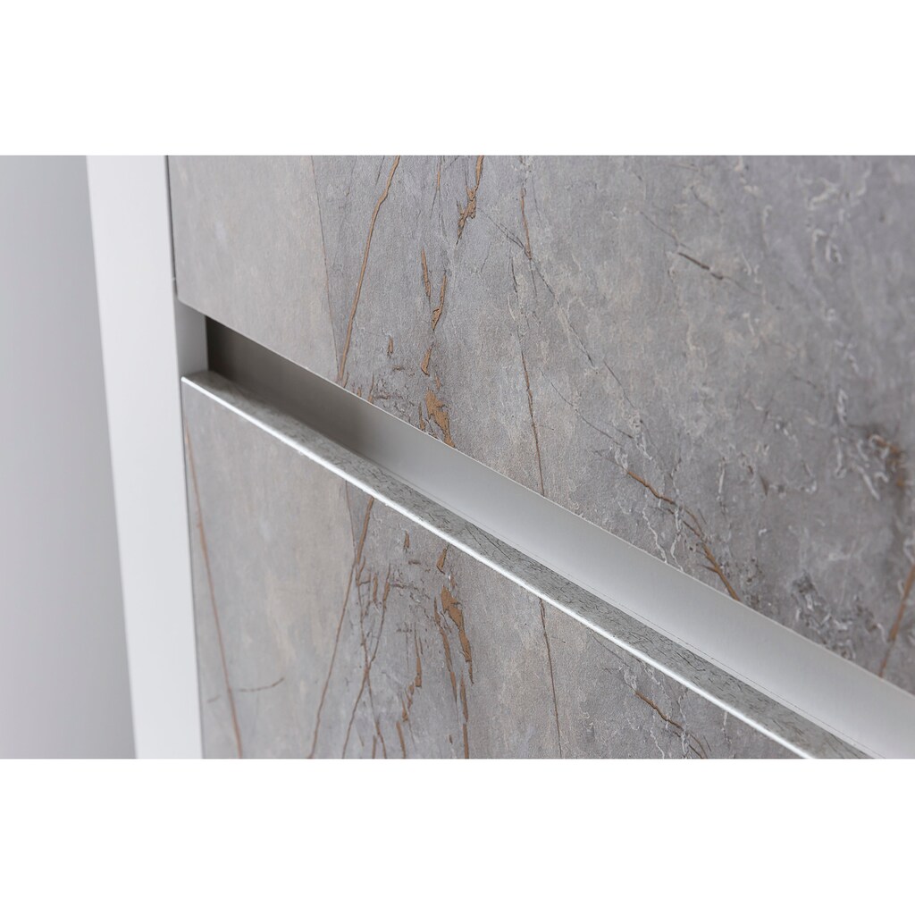 Home affaire Vitrine »Stone Marble«, mit einem edlen Marmor-Optik Dekor, Breite 64 cm