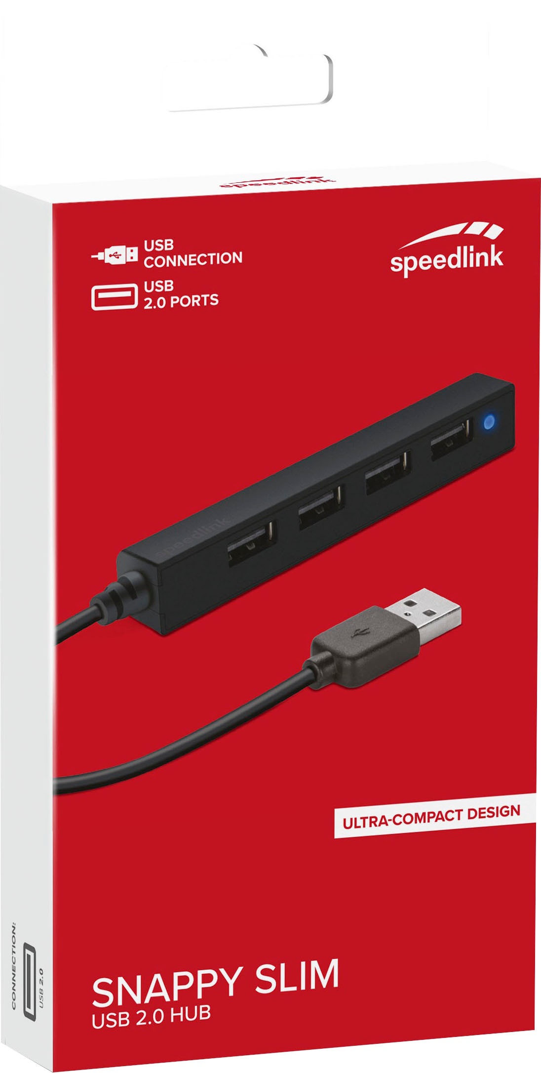 Speedlink USB-Adapter »SNAPPY SLIM USB Hub, 4-Port, USB 2.0«, passiv