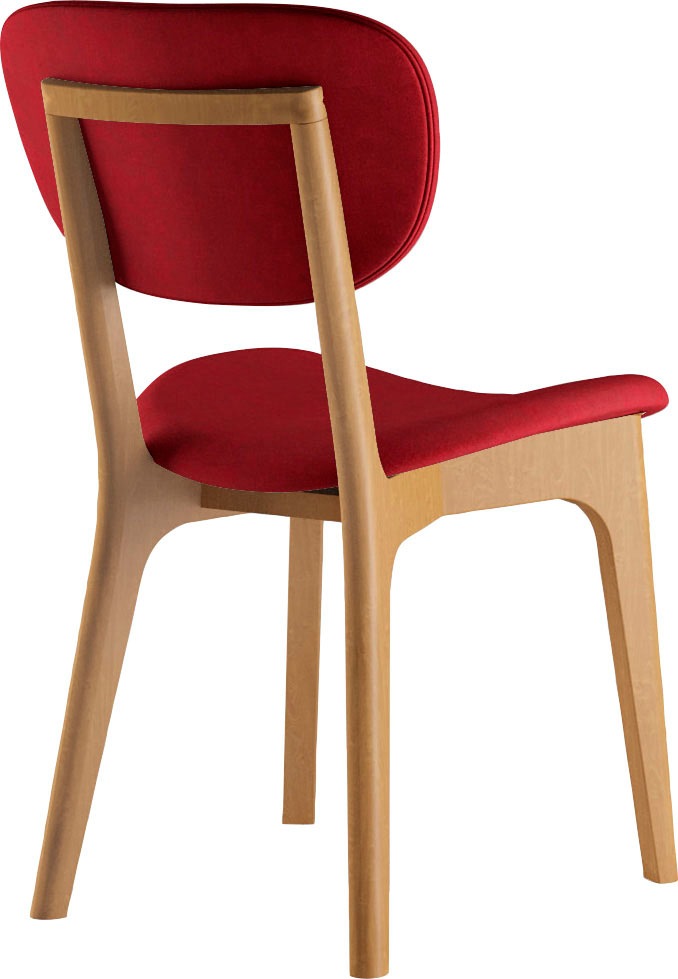 INOSIGN Stuhl »COZY Made in Italy«, (Set), 2 St., Microfaser, Gestell in Buche, Kirsch- oder Nussbaum, Massivholz, Design Stuhl