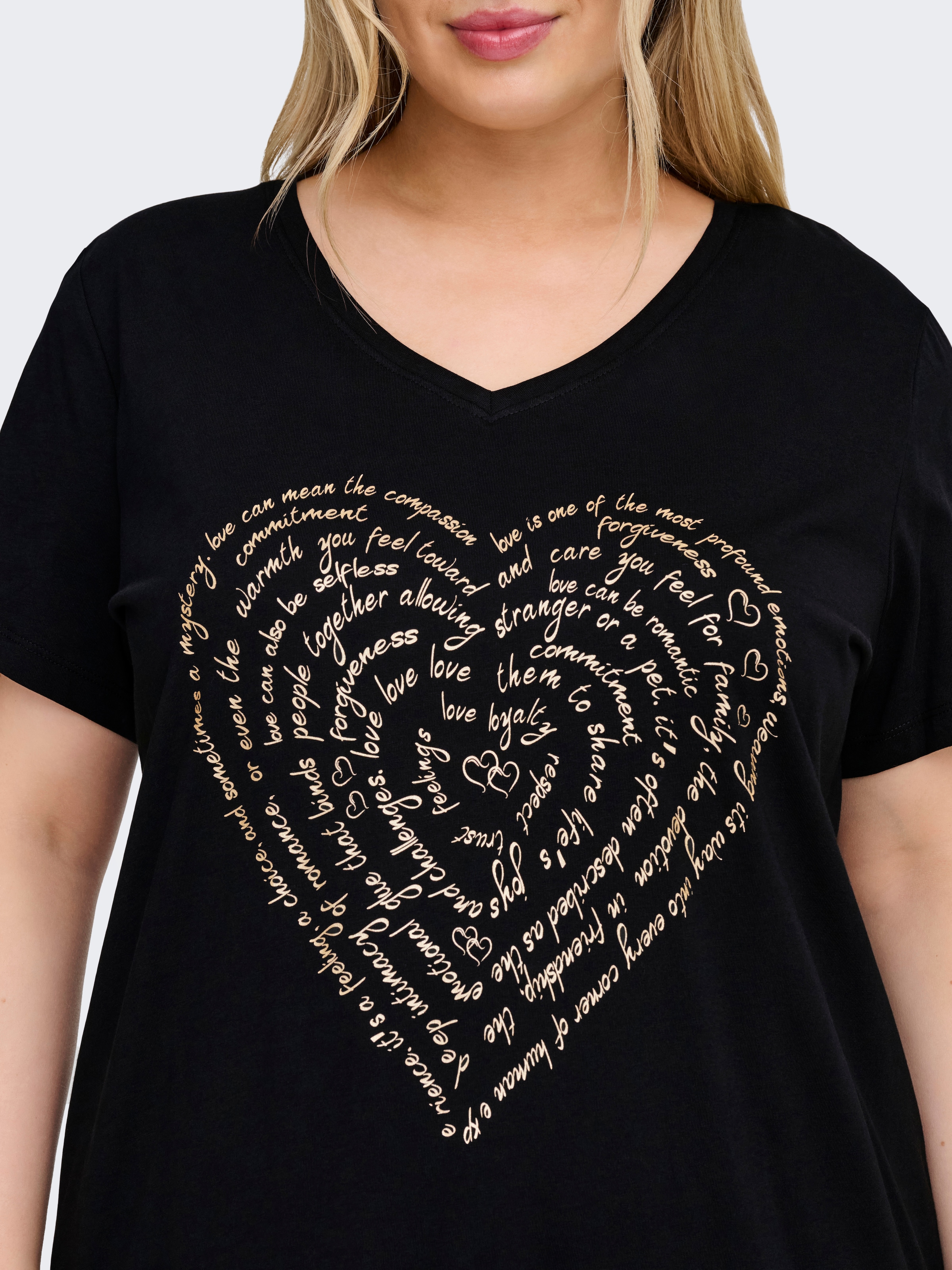 ONLY CARMAKOMA Kurzarmshirt »CARLYDIA LIFE SS V-NECK REG TEE JRS«